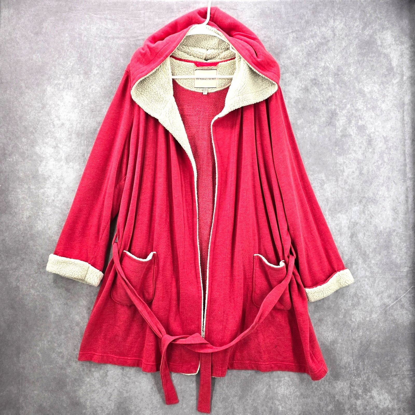 Victoria's Secret Victoria Secret Pink Sherpa VS Logo Hood M/L Oversized Robe Size M / US 6-8 / IT 42-44 - 1 Thumbnail
