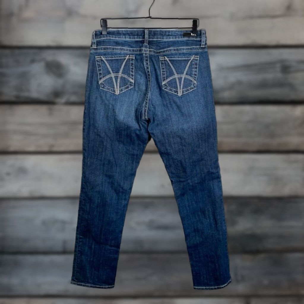 Vintage KUT from the Kloth Jeans Women's 10 Straight Leg Blue Denim Stretch 5-Pocket Zip Fly Mid-Rise Womens Size 32" / US 10 / IT 46 - 1 Thumbnail
