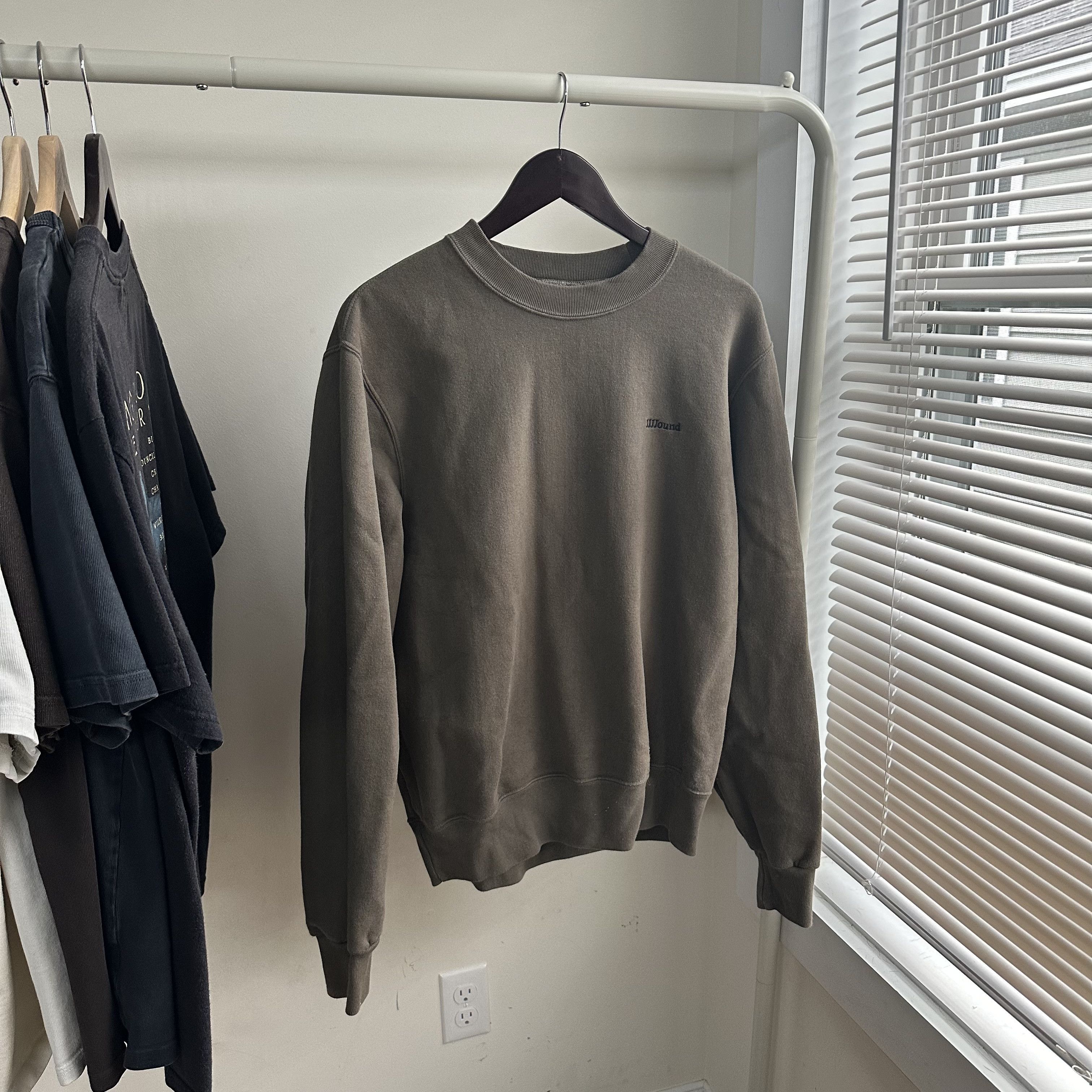 image of Jjjjound J90 Franchise Crewneck Sweatshirt in Green, Men's (Size Large)