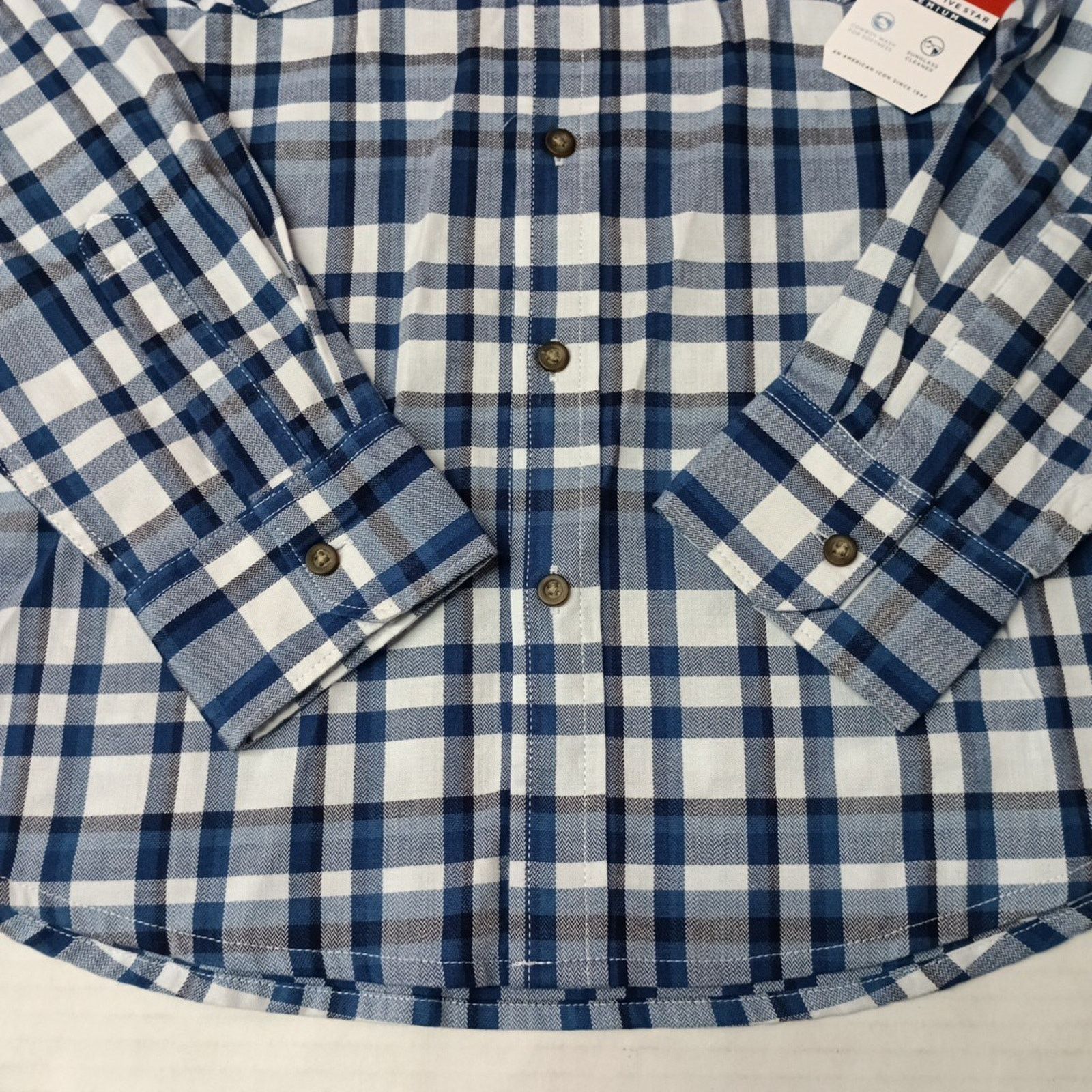 Wrangler Wrangler Slim Fit Woven Twill Shirt Men's S Small Blue Plaid Size US S / EU 44-46 / 1 - 2 Thumbnail