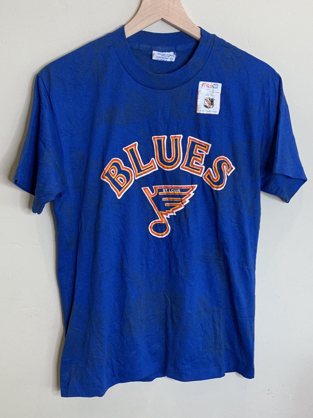 Vintage 1993 St.-Louis-Blues Shirt Large Blue NHL 90s Single-Stitch Tee