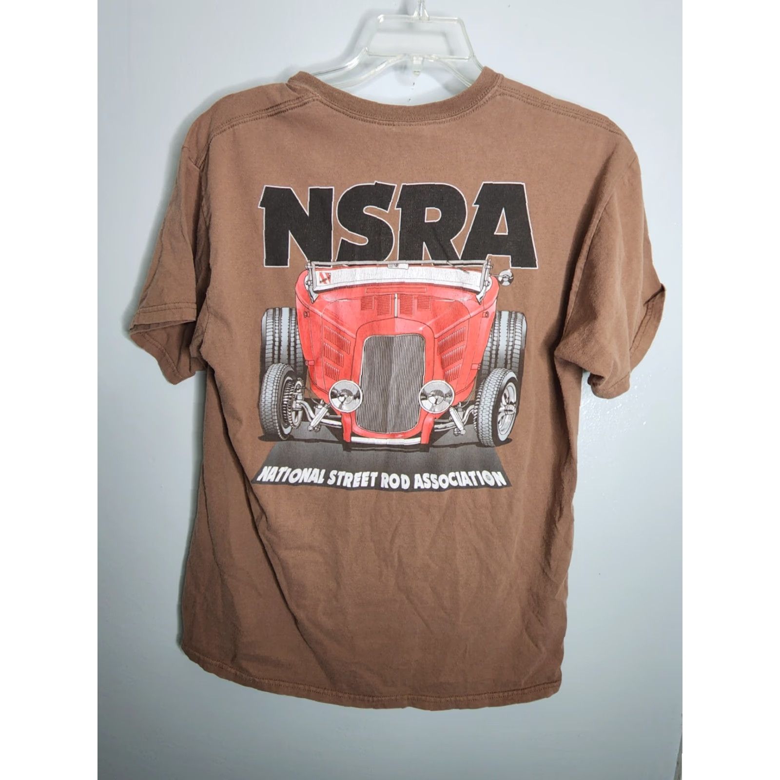 Gildan Mens L T-Shirt 2015 National Street Rod NSRA Tampa FL Double Sided Cars Crew Neck Brown Cotton Gildan Graphic Print Vintage No Size US L / EU 52-54 / 3 - 2 Thumbnail
