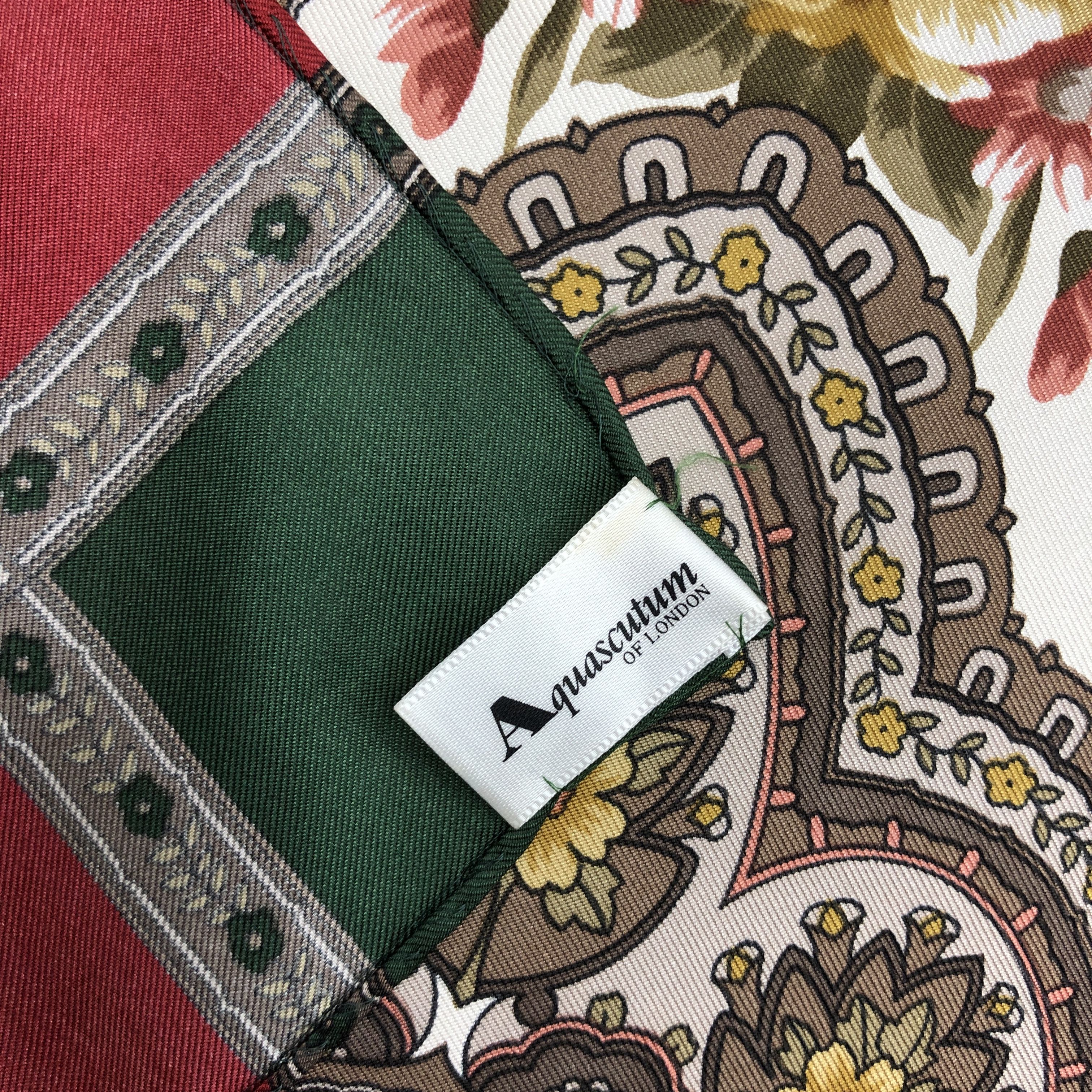 Aquascutum Vintage Aquascutum SILK Scarf Twill Stole Wraps Scarves Size ONE SIZE - 9 Thumbnail