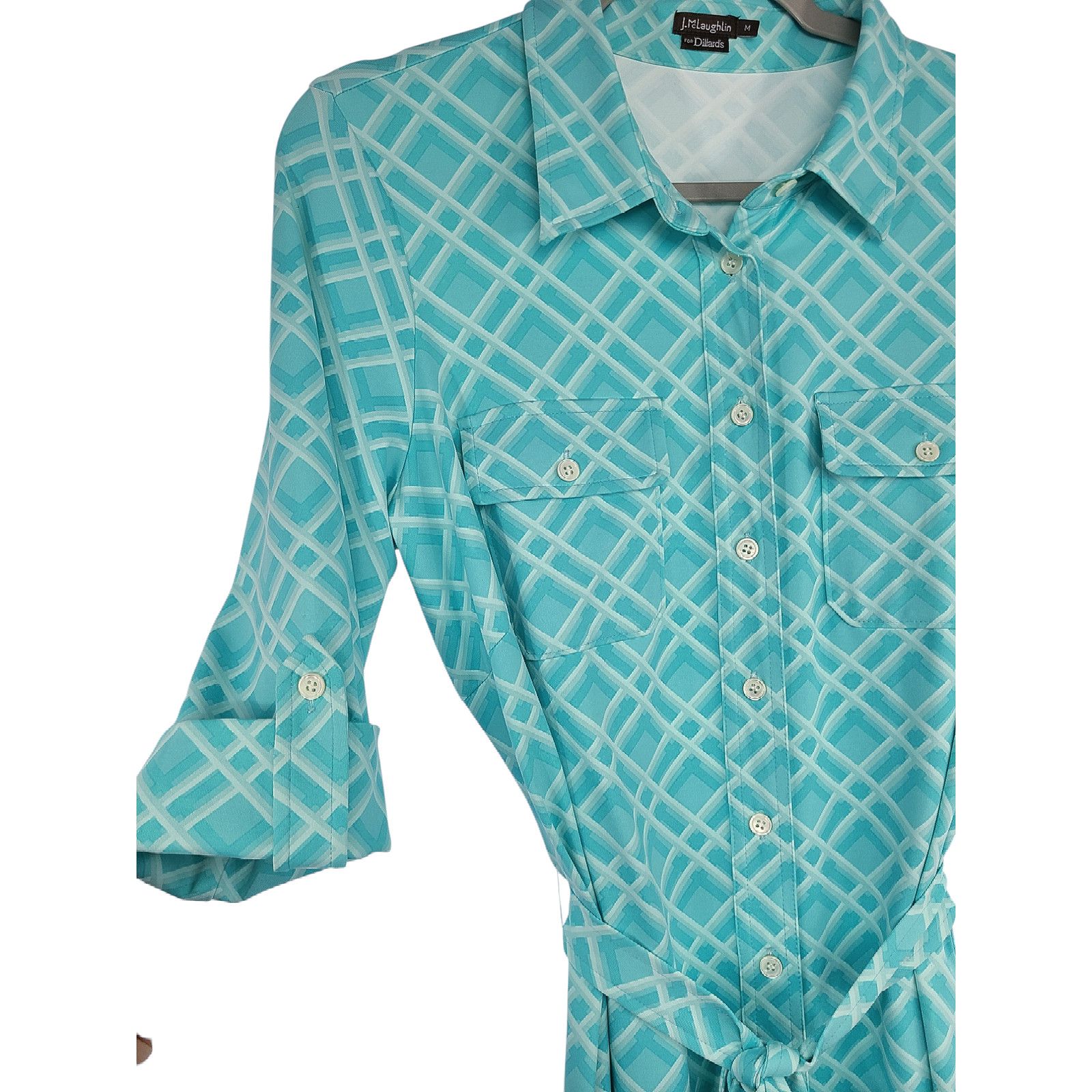 J.McLaughlin J. MCLAUGHLIN For Dillard's Button Front Dress Size M Size M / US 6-8 / IT 42-44 - 3 Thumbnail
