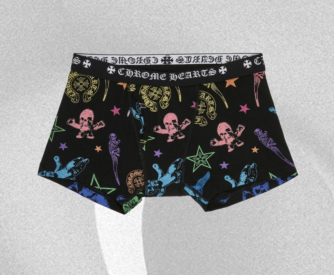 Boxer Chrome Hearts Foti Motif Cœurs - Taille L, Noir Multicolore - Neuf Avec étiquettes - Pour Homme