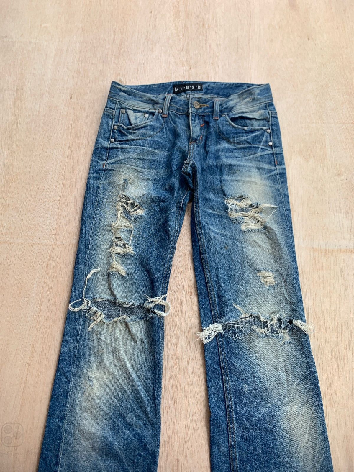If Six Was Nine × Japanese Brand Distressed Denim Brush Hotchkiss Ifsixwasnine style Jeans Size US 30 / EU 46 - 2 Thumbnail