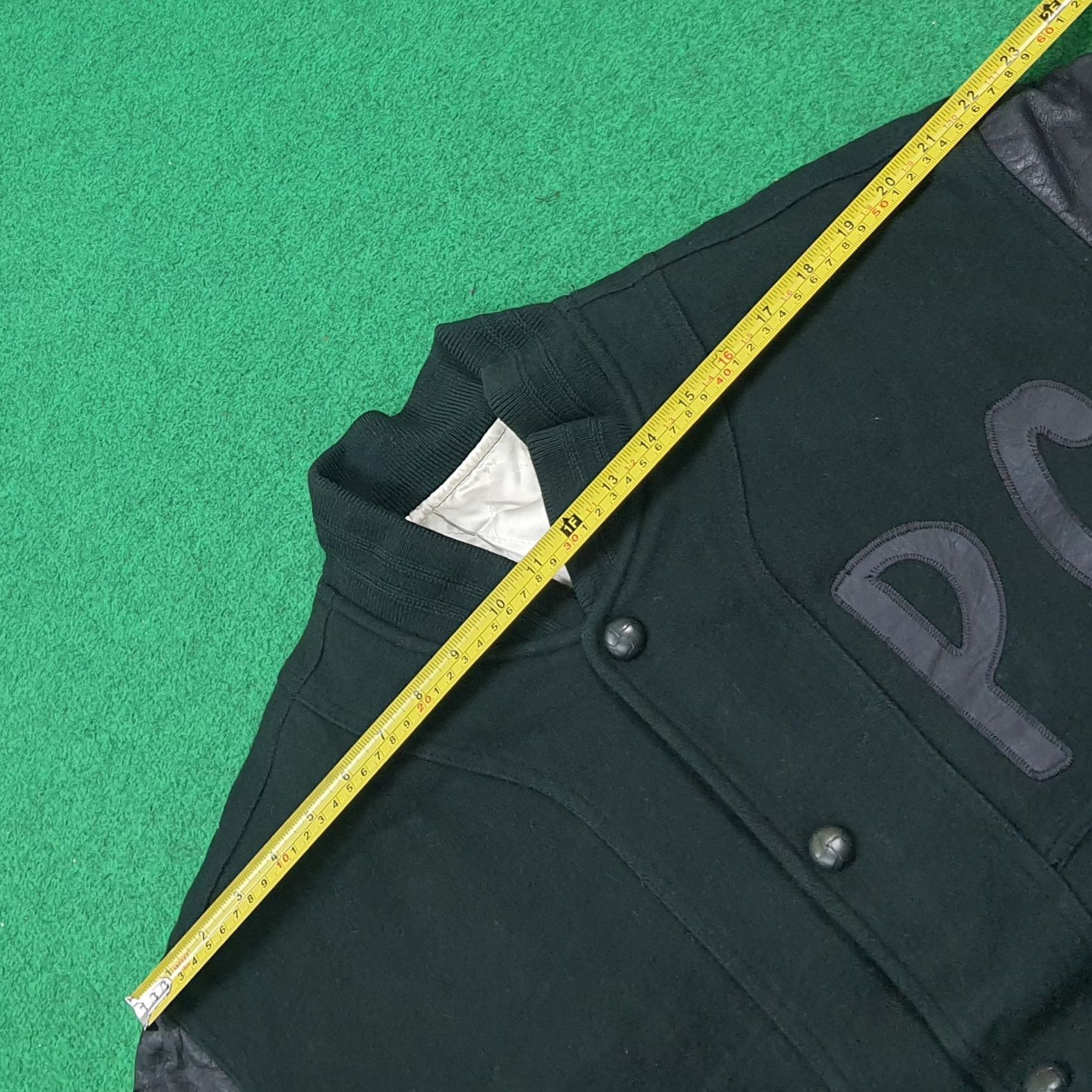 Japanese Brand Vintage 80s Pazzo Club Varsity Wool Leather Bomber C287N16 Size US L / EU 52-54 / 3 - 13 Thumbnail