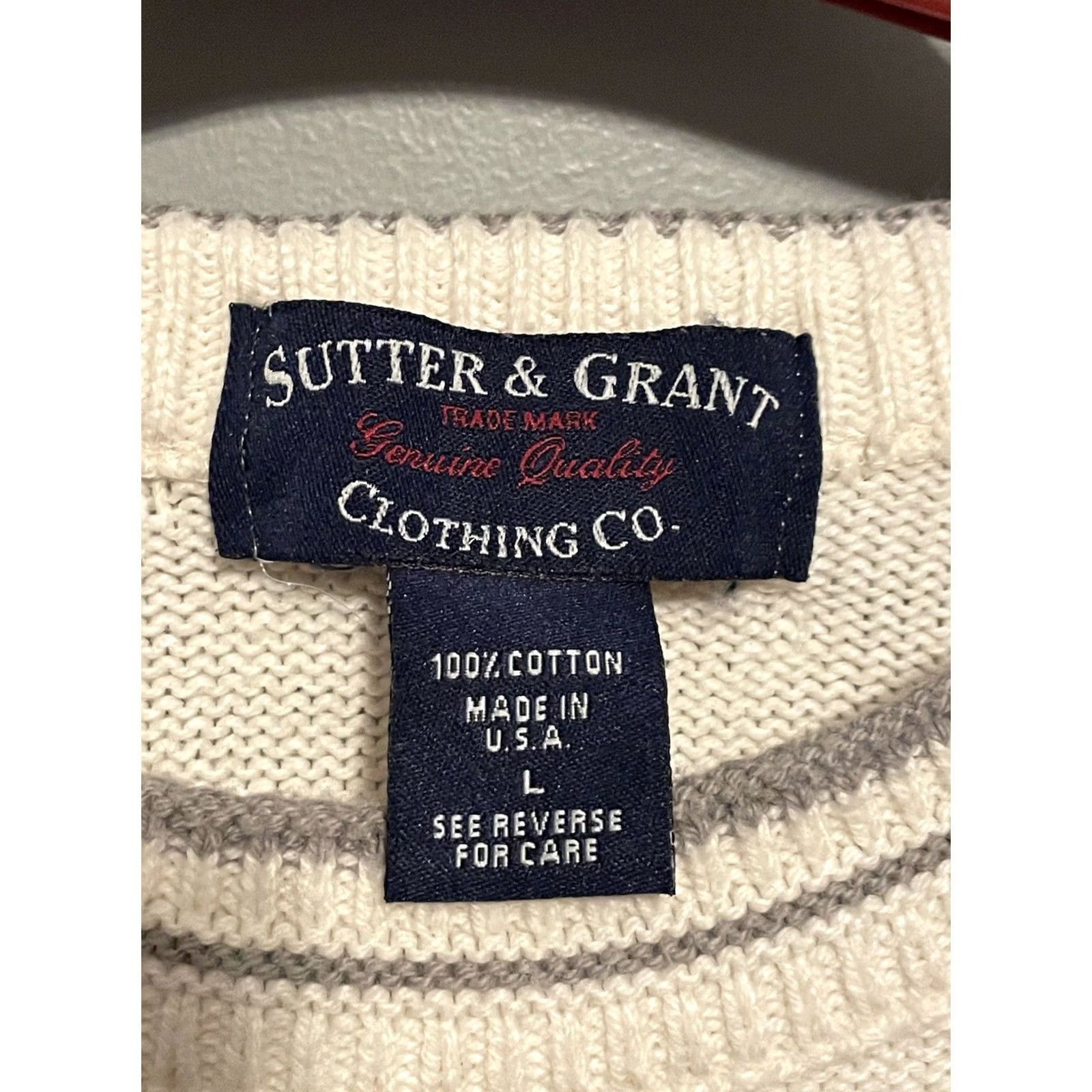 Vintage Vintage Sutter & Grant Sweater Mens Size L Golf Embroidered Made In USA (C203) Size US L / EU 52-54 / 3 - 4 Thumbnail