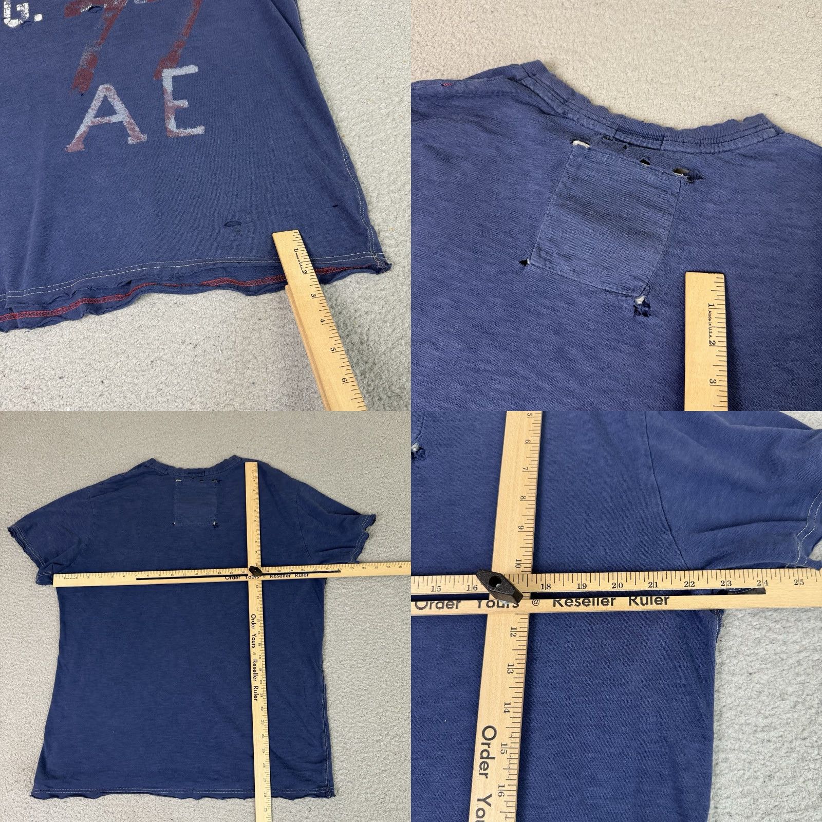 Vintage VINTAGE American Eagle T Shirt Adult XL Blue Embroidered Distressed Rare AE Size US XL / EU 56 / 4 - 8 Thumbnail