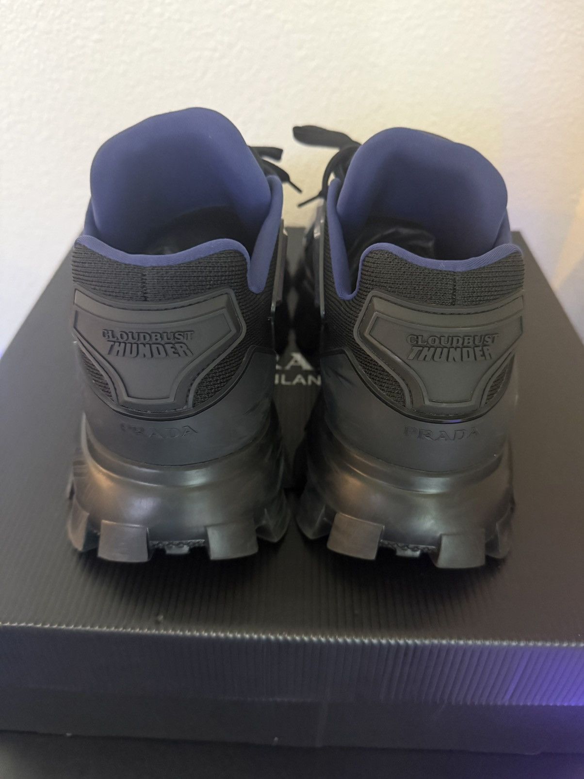 Prada Prada Cloudbust Thunder Black Iridescent Sneakers Size US 10 / EU 43 - 4 Thumbnail