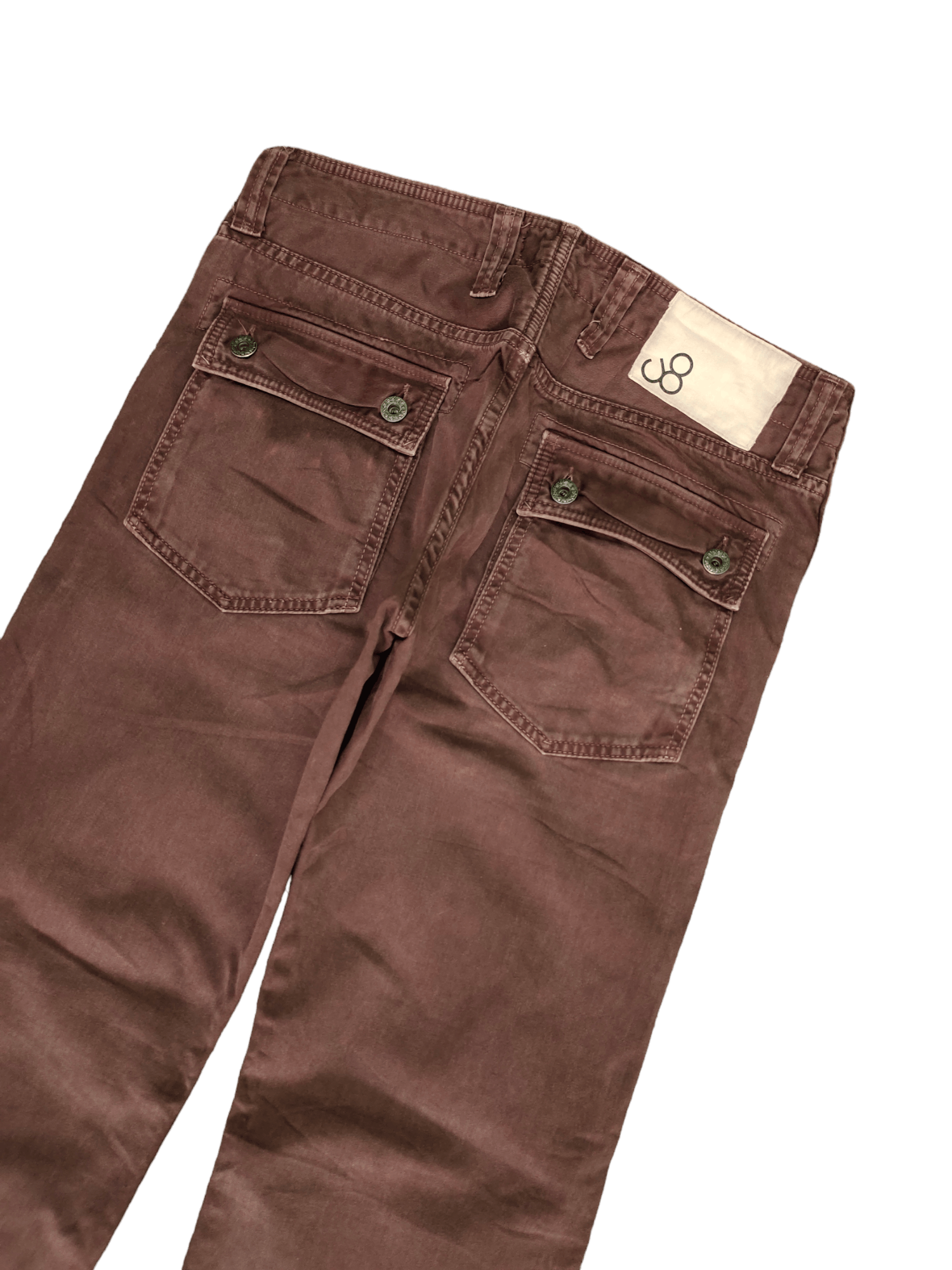 If Six Was Nine Flare Pants Johnbull Waxed Fatigue Multi Pocket Bootcut Size US 31 - 14 Thumbnail