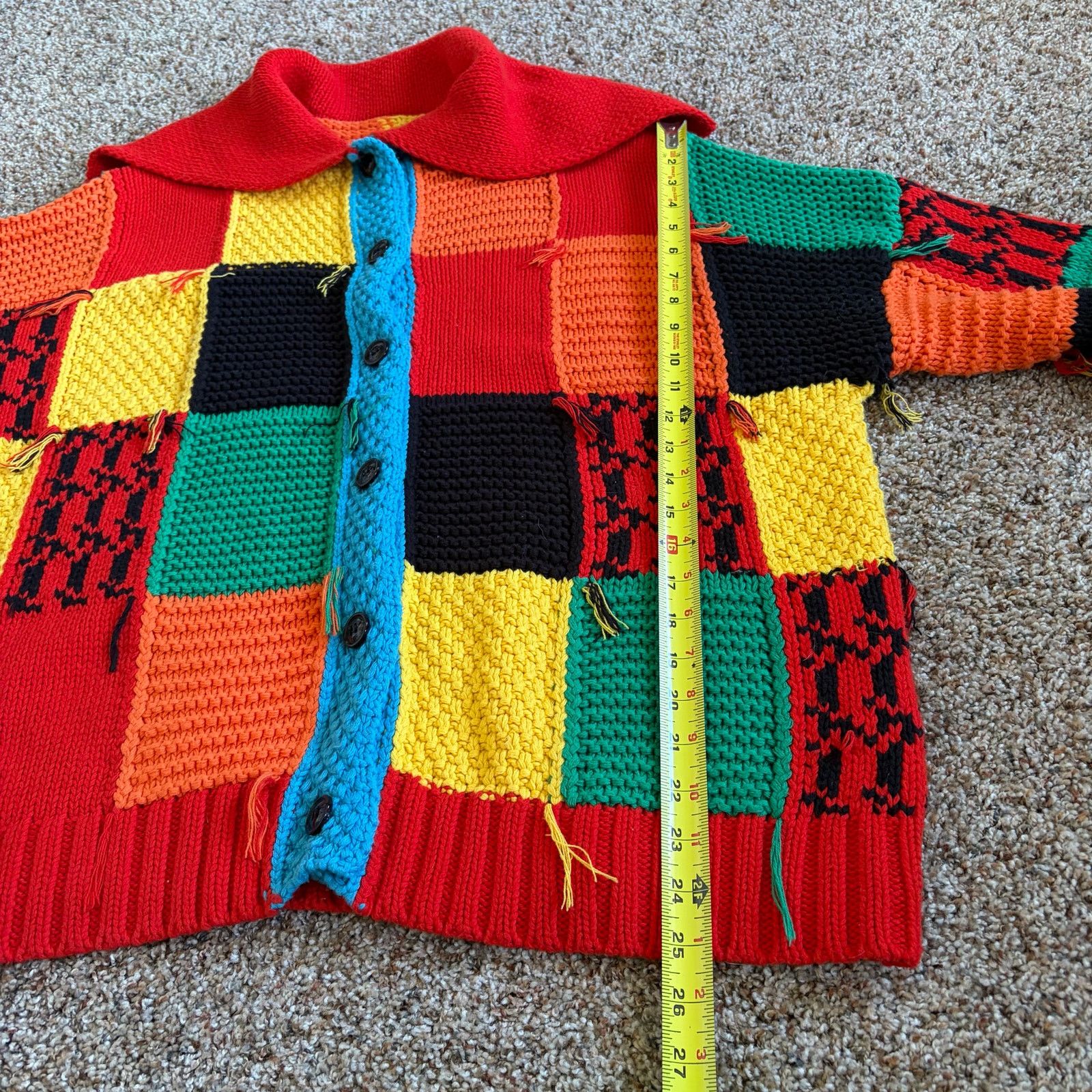 Other Handmade Harry Styles JW Anderson Inspired Crochet Cardigan Size XL / US 12-14 / IT 48-50 - 6 Thumbnail