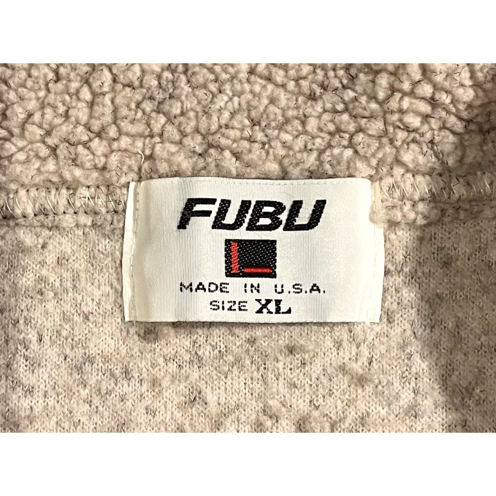 Fubu VINTAGE FUBU Sweatshirt 1/4 Zip Crew Neck Long Sleeve XL Beige Men’s Regular US Made 90s Style Logo Pullover Size US XL / EU 56 / 4 - 6 Thumbnail