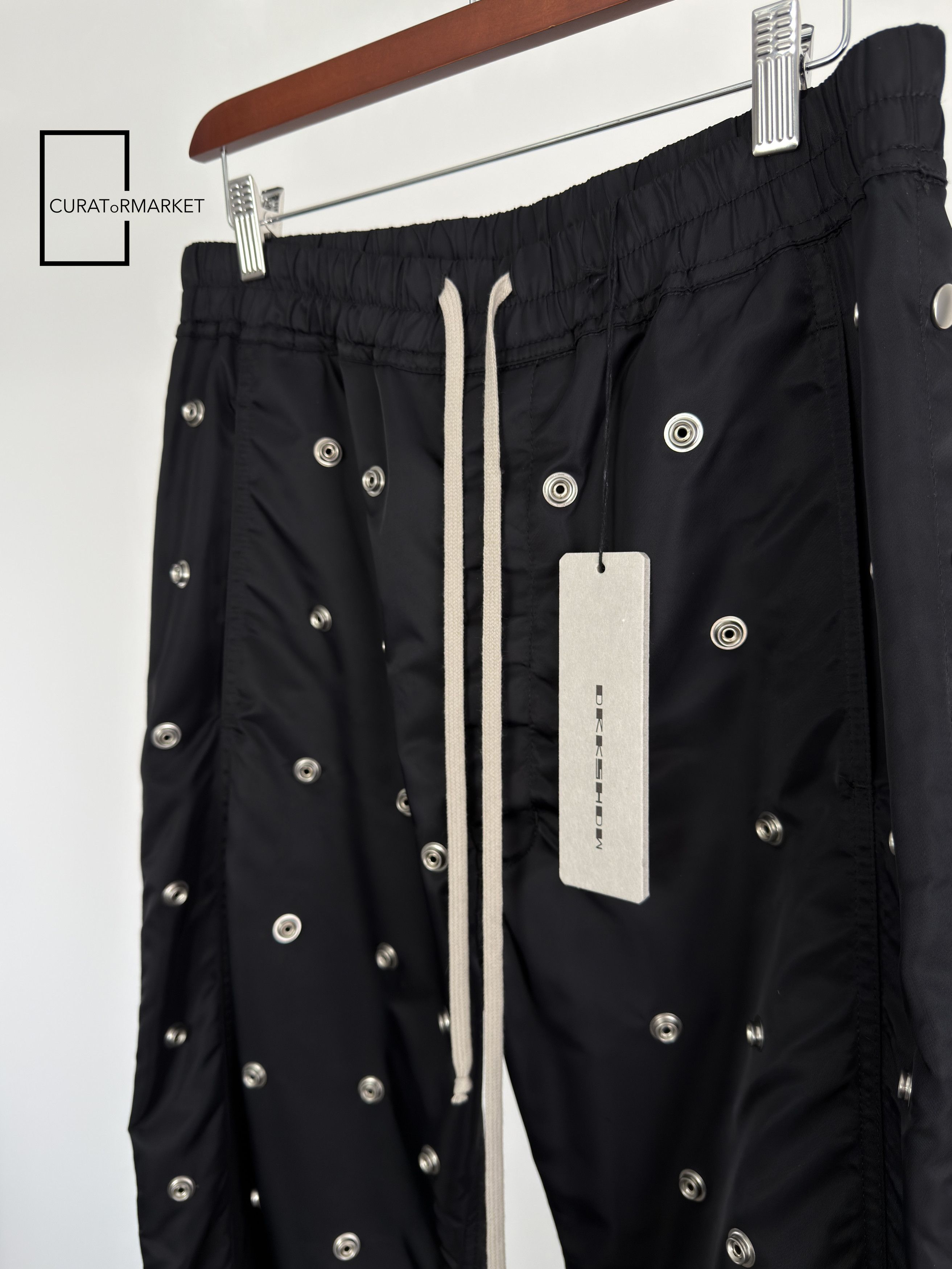 Rick Owens Drkshdw GRAIL SAMPLE Press Stud Button Nylon Pusher Pants SS24 Lido Size US 32 / EU 48 - 4 Thumbnail