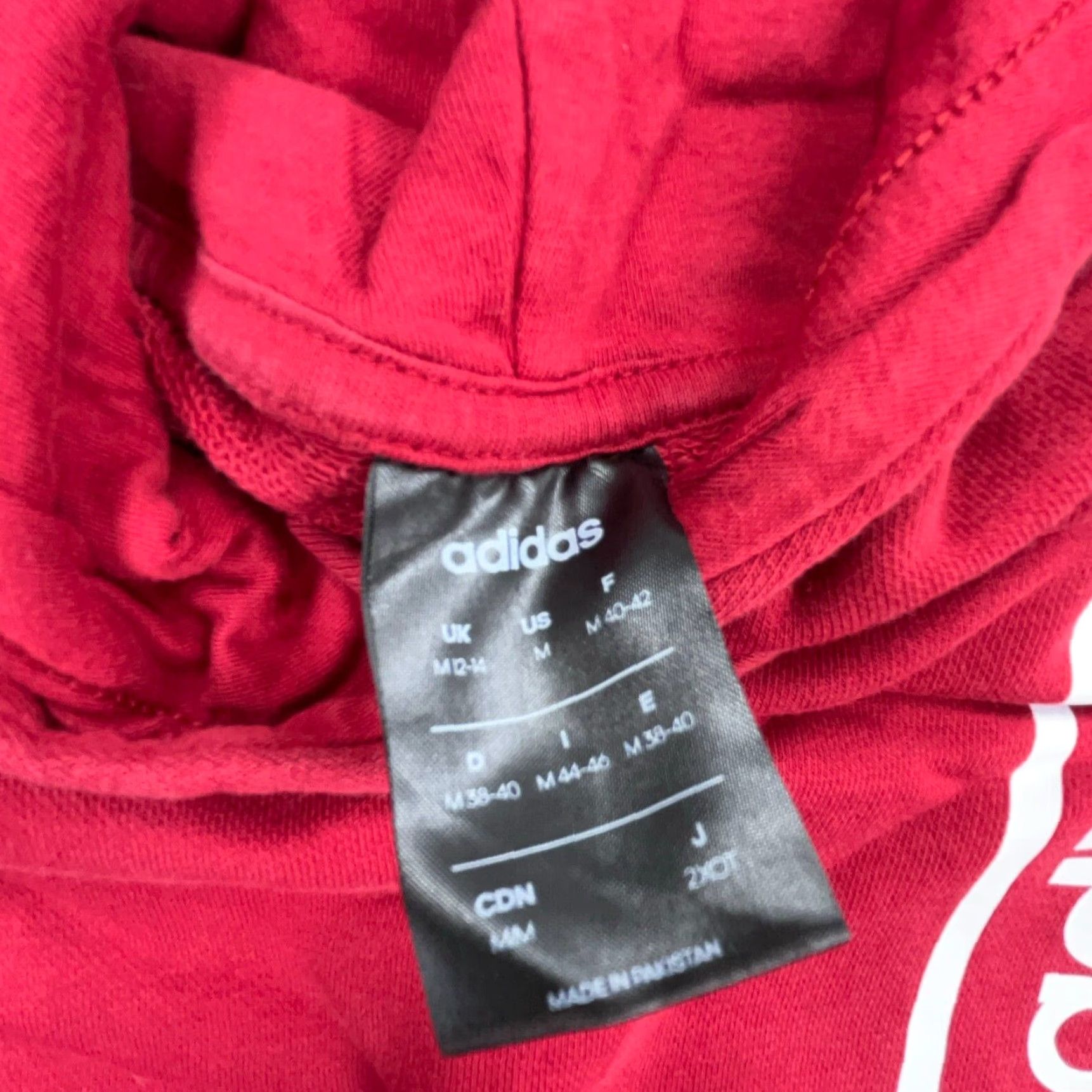 Adidas Adidas Hoodie Women Medium Red White Sweatshirt Sweater Logo Pullover Casual Activewear Size M / US 6-8 / IT 42-44 - 4 Thumbnail