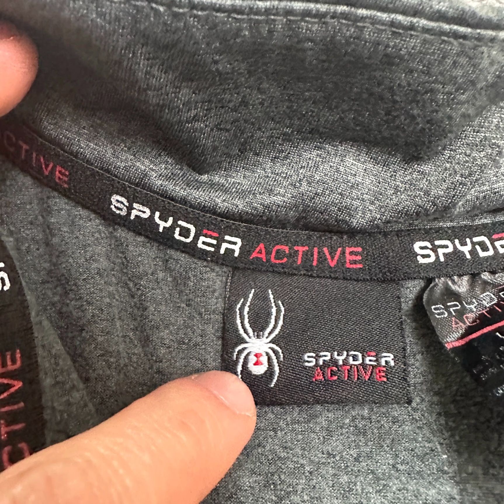 Spyder Spyder Jacket Mens Large ProW=B Active ProW=B Light Jacket Dark Gray 1/4 Zip Outdoor All Seasons Lightweight | Spyder | Jacket | Mens | Large | Gray Size US L / EU 52-54 / 3 - 7 Thumbnail