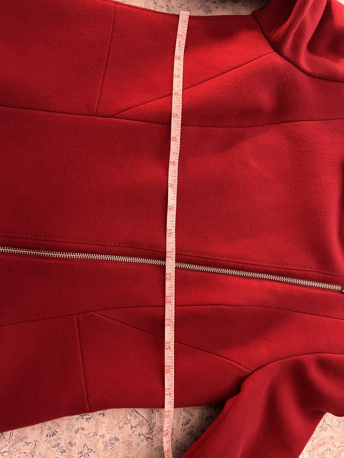 White House Black Market White House Black Market RedAsymmetrical Zip Wool-Blend Coat Size M / US 6-8 / IT 42-44 - 4 Thumbnail