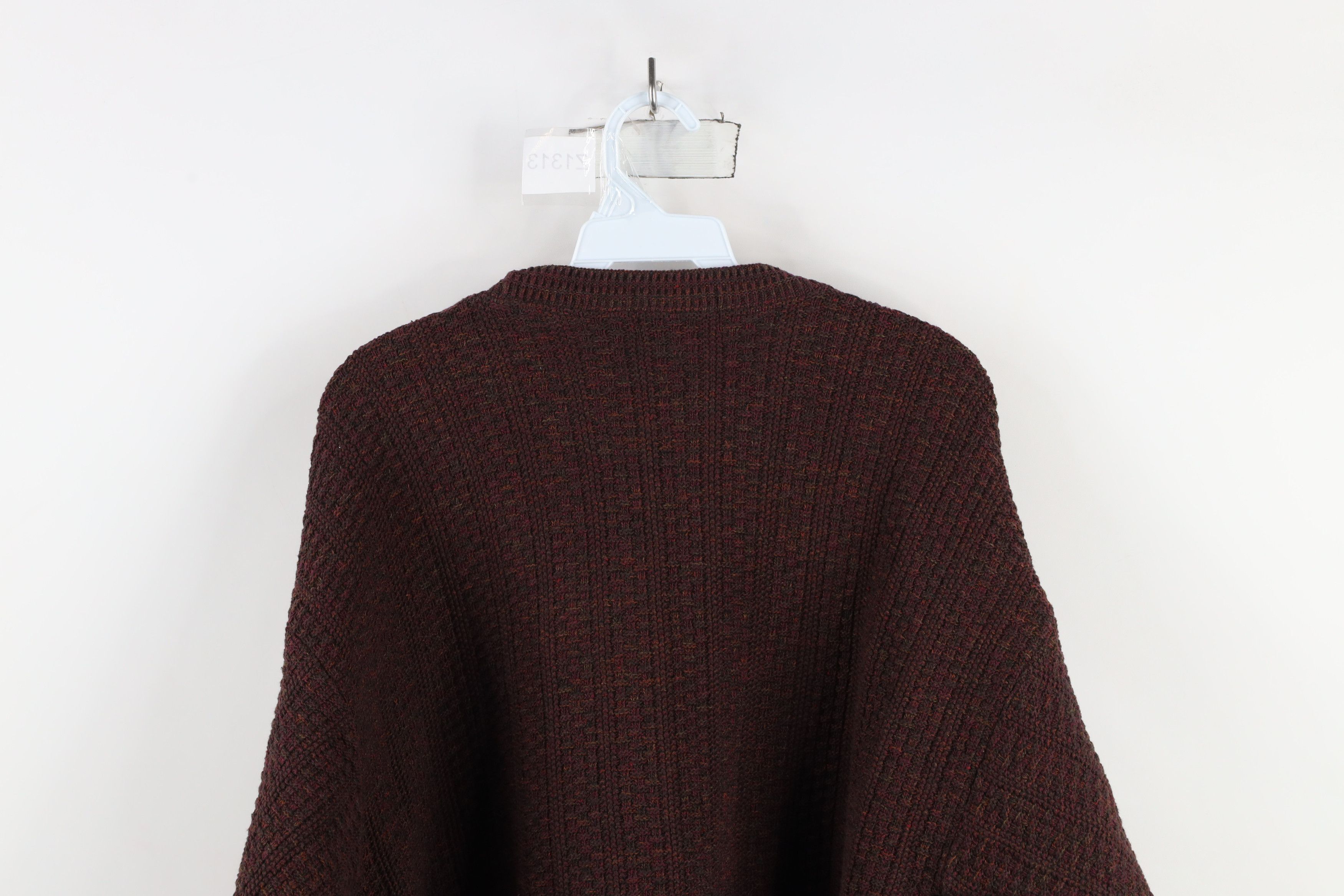 Vintage Vintage 90s Streetwear Cross Weave Knit Crewneck Sweater USA Size US L / EU 52-54 / 3 - 6 Thumbnail