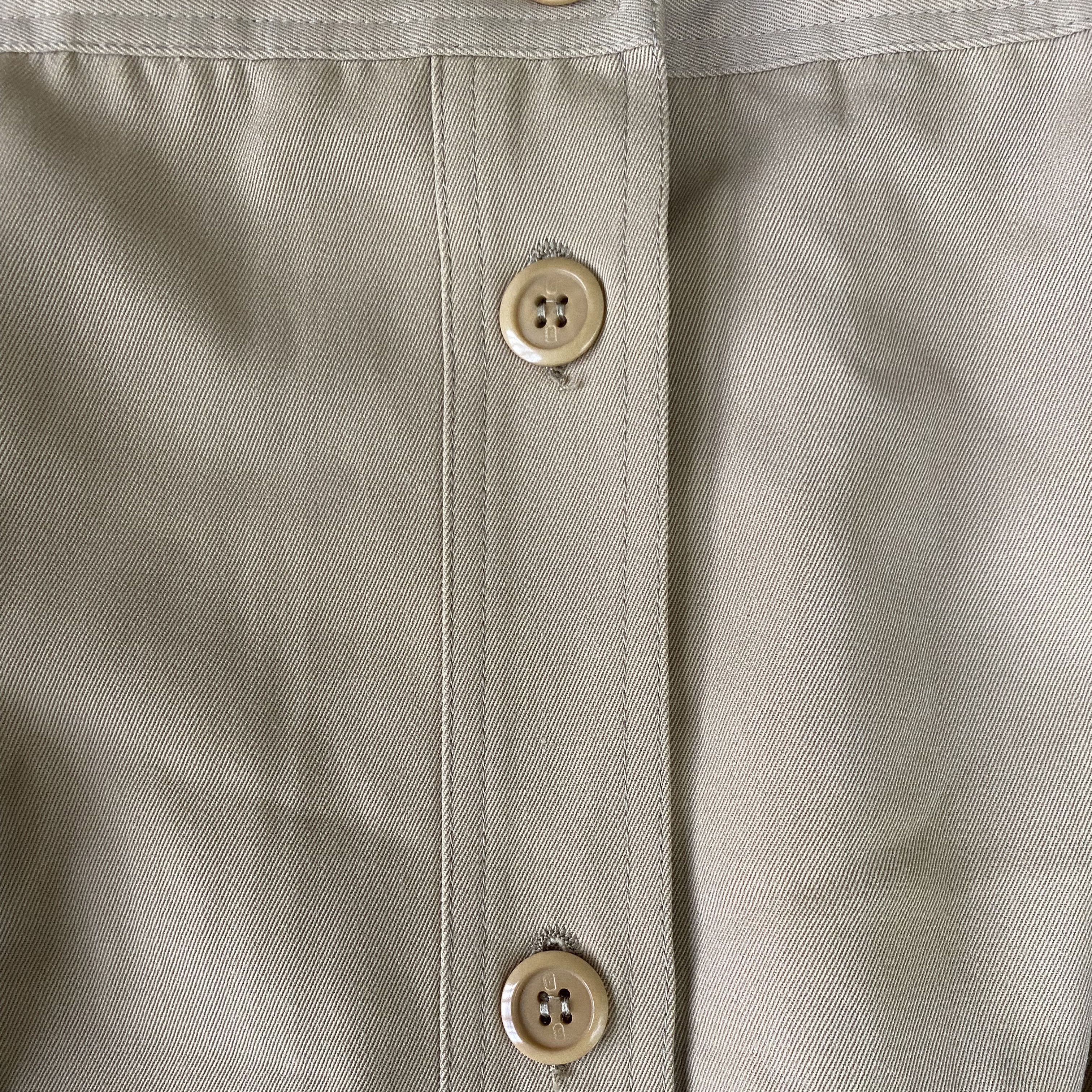 Gucci × Vintage GUCCI Vintage Light Brown Buttoned Wool Skirt Size 32" / US 10 / IT 46 - 5 Thumbnail