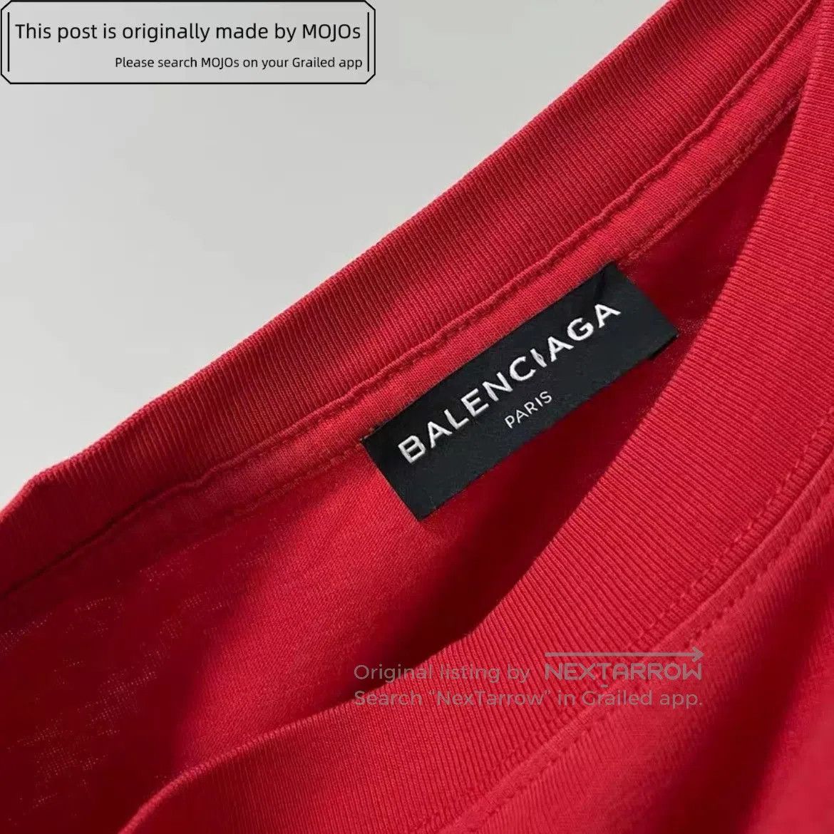 Balenciaga Balenciaga Red Europe 2018 Oversized logo tee. Size US XS / EU 42 / 0 - 5 Thumbnail