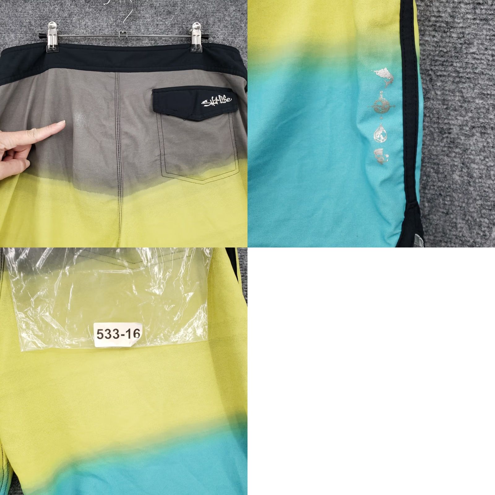 Vintage Salt Life Yellow Trunks Shorts Men 32 SLX-QD Vapor Stretch Boardshorts Swim Surf Size US 32 / EU 48 - 10 Thumbnail