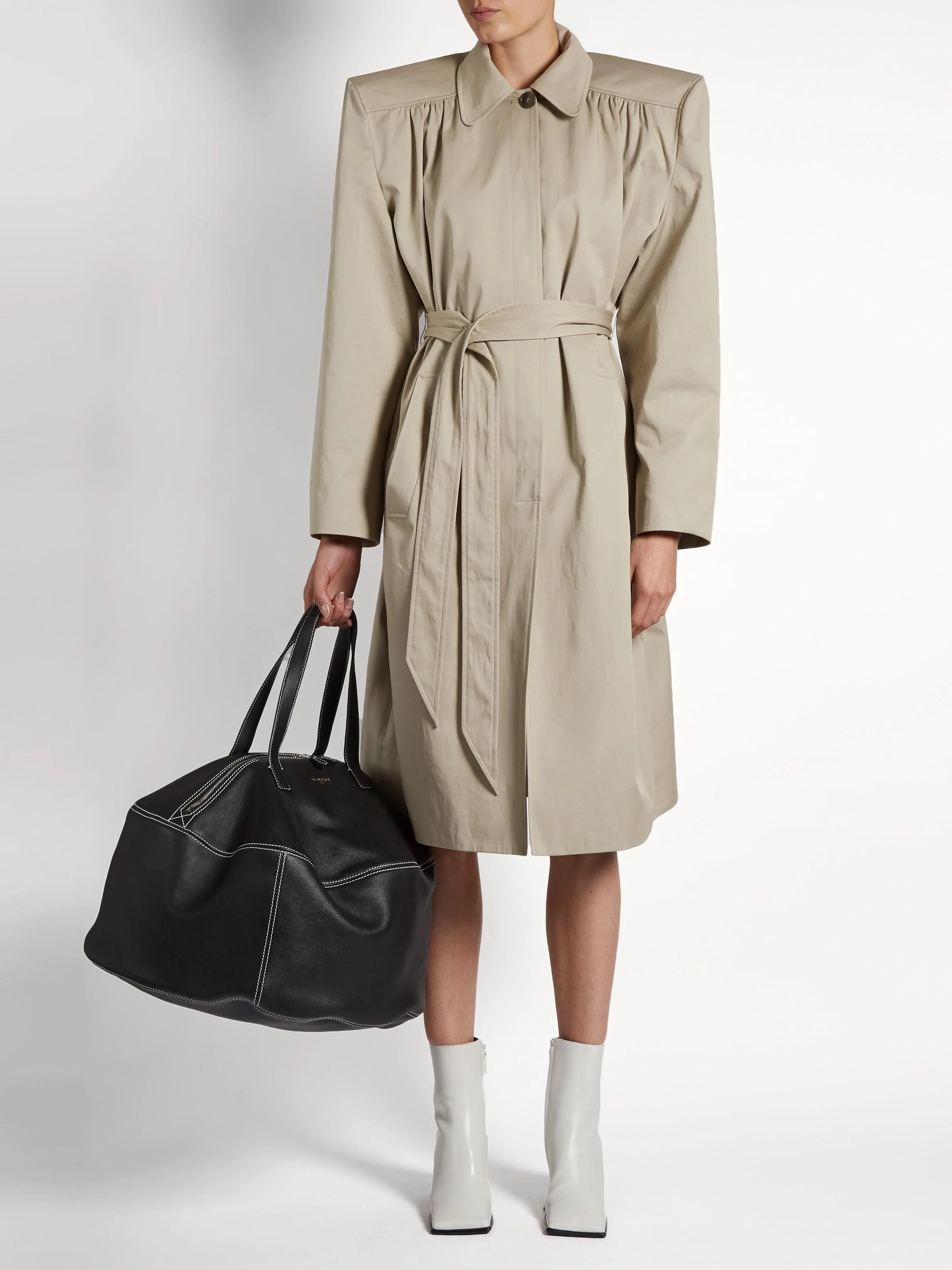 Pre-owned Balenciaga Oversized Trench Coat Ss17 Look 1 In Beige