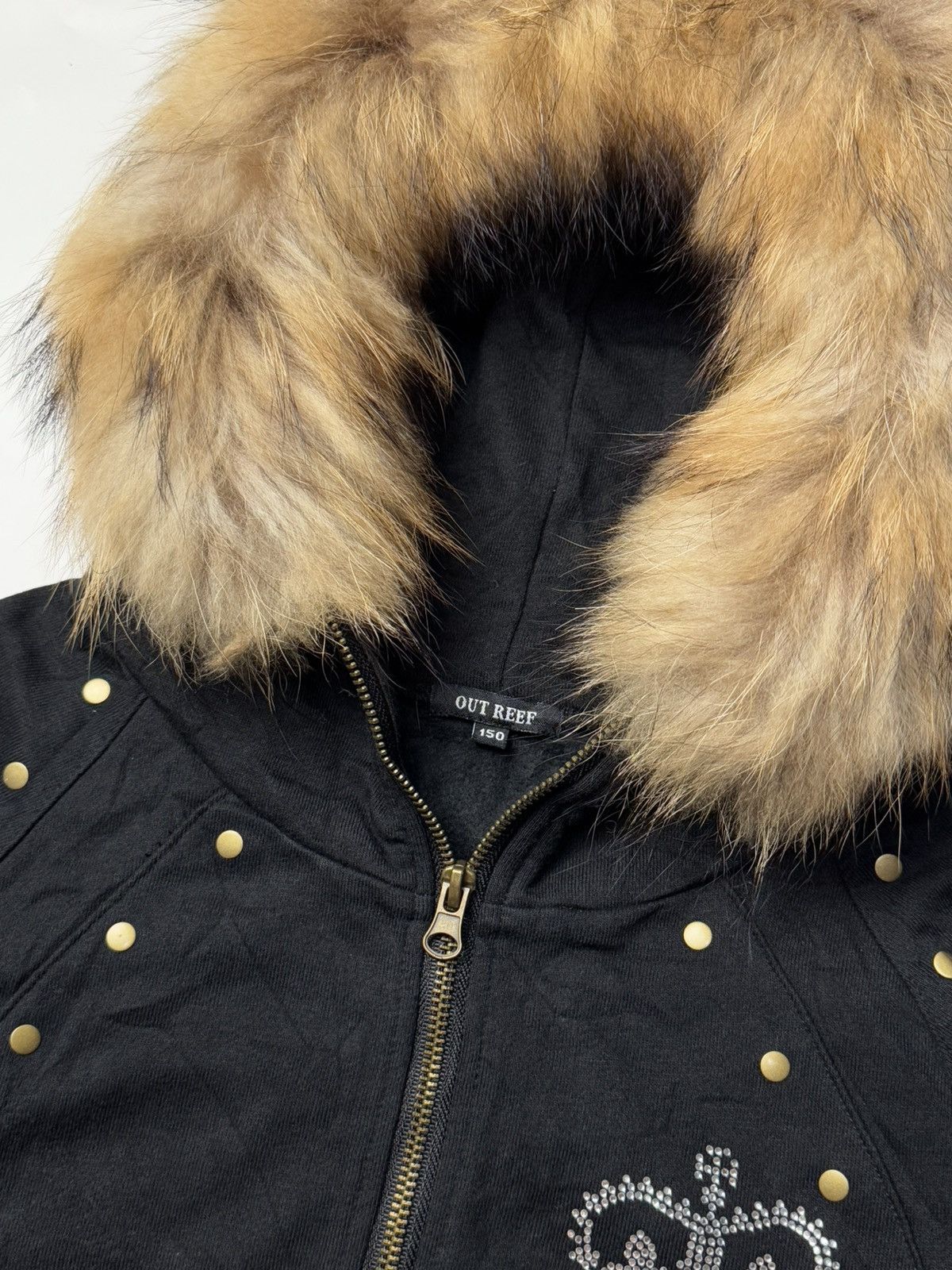 If Six Was Nine Outreef Fur Hoodie England Skulls Studded Gothic Japanese Size US S / EU 44-46 / 1 - 5 Thumbnail