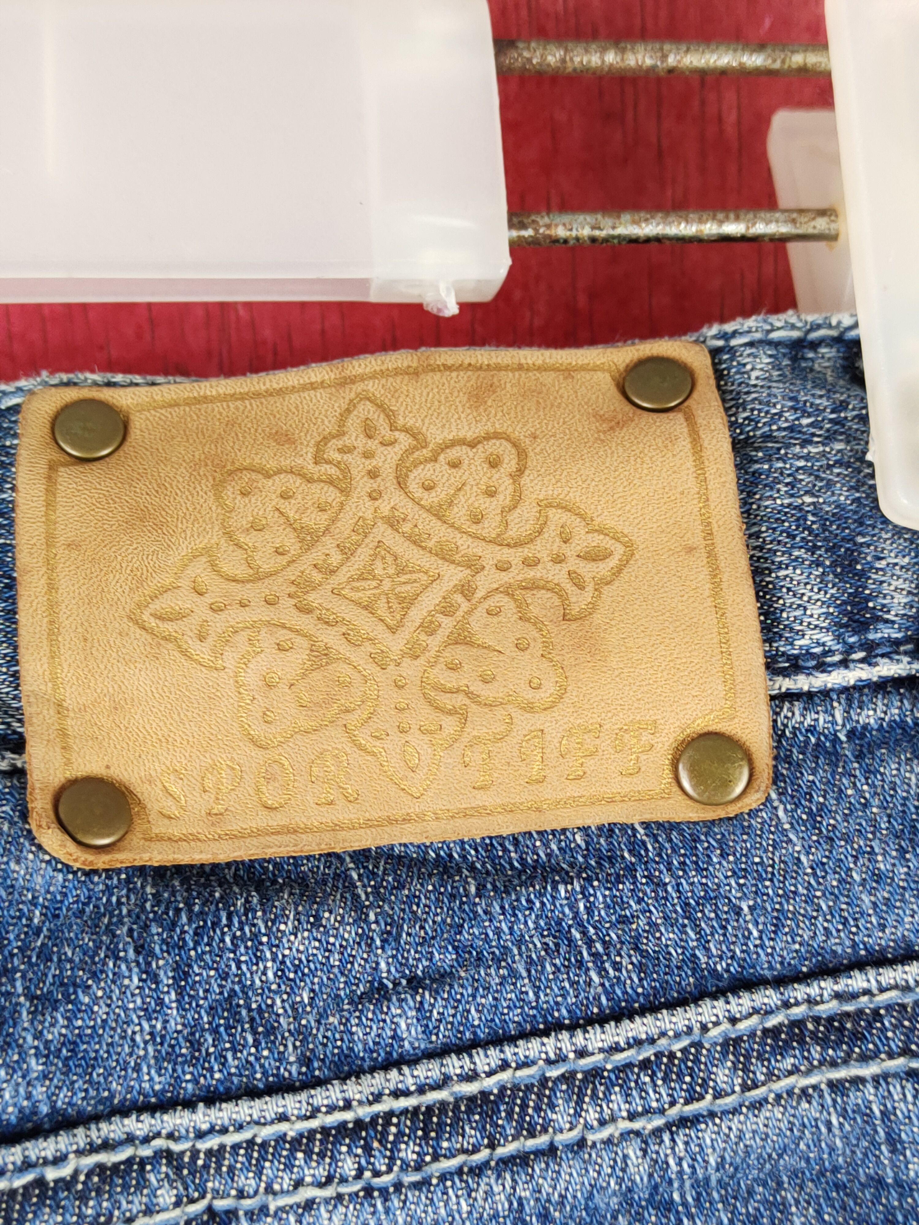 Japanese Brand Sportiff Dark Blue Distressed Multipocket Denim #S1531 Size 27" / US 4 / IT 40 - 5 Thumbnail