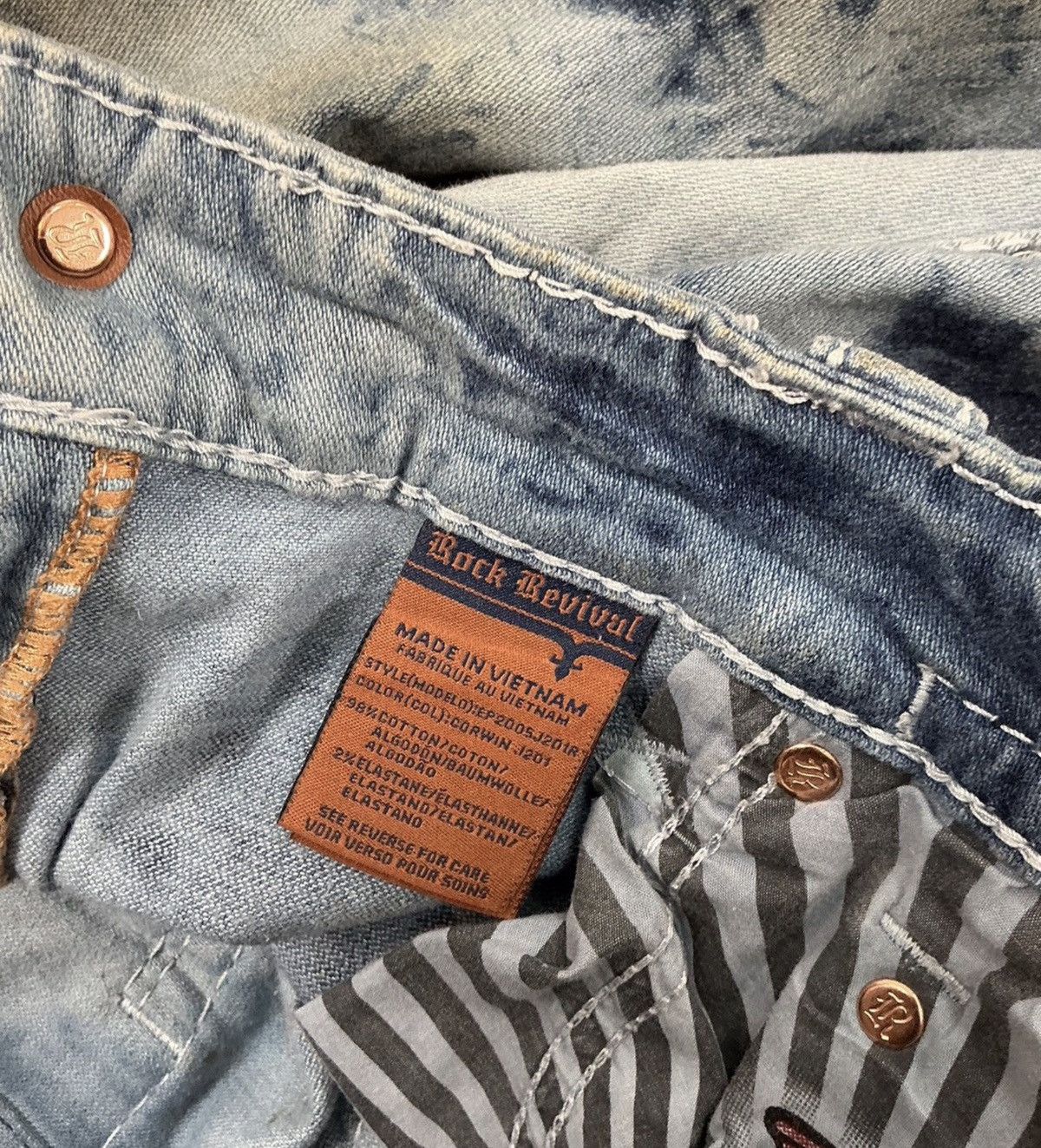 Robins Jeans Vintage rock revival studd denim Size US 42 / EU 58 - 6 Thumbnail