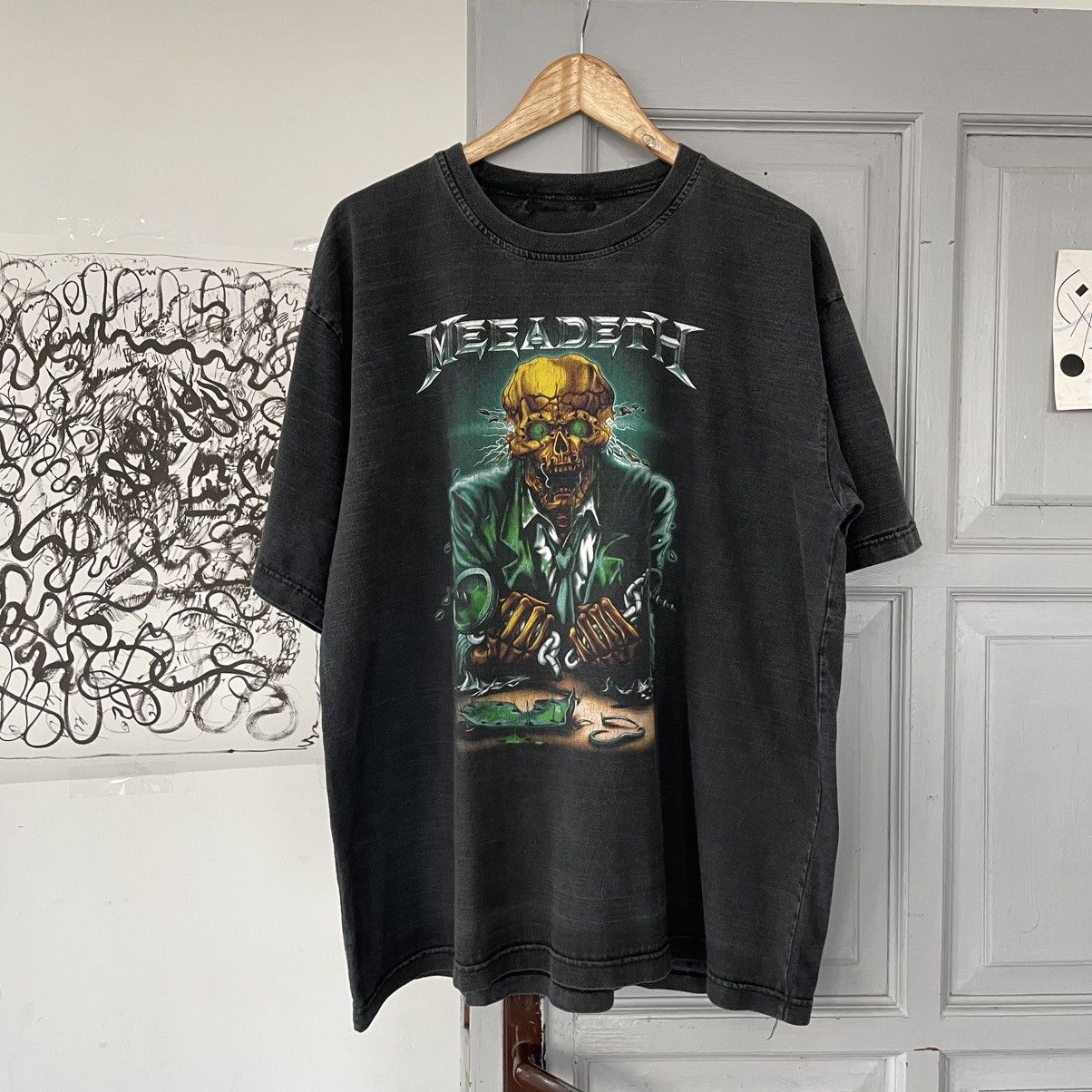 Band Tees × Megadeth × Vintage Vintage Y2K Megadeth Vic Rattleheaded Band Tee Size US XXL / EU 58 / 5 - 1 Thumbnail