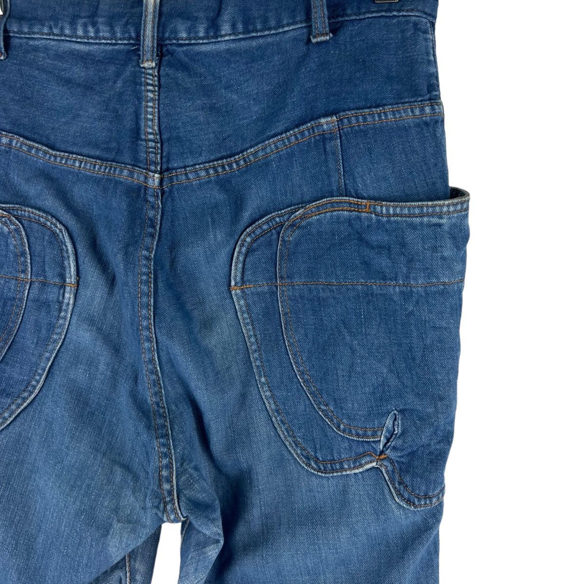 Issey Miyake 🔥VINTAGE BIKER DENIM JEANS MERCIBEAUCOUP ISSEY MIYAKE Size US 32 / EU 48 - 9 Thumbnail