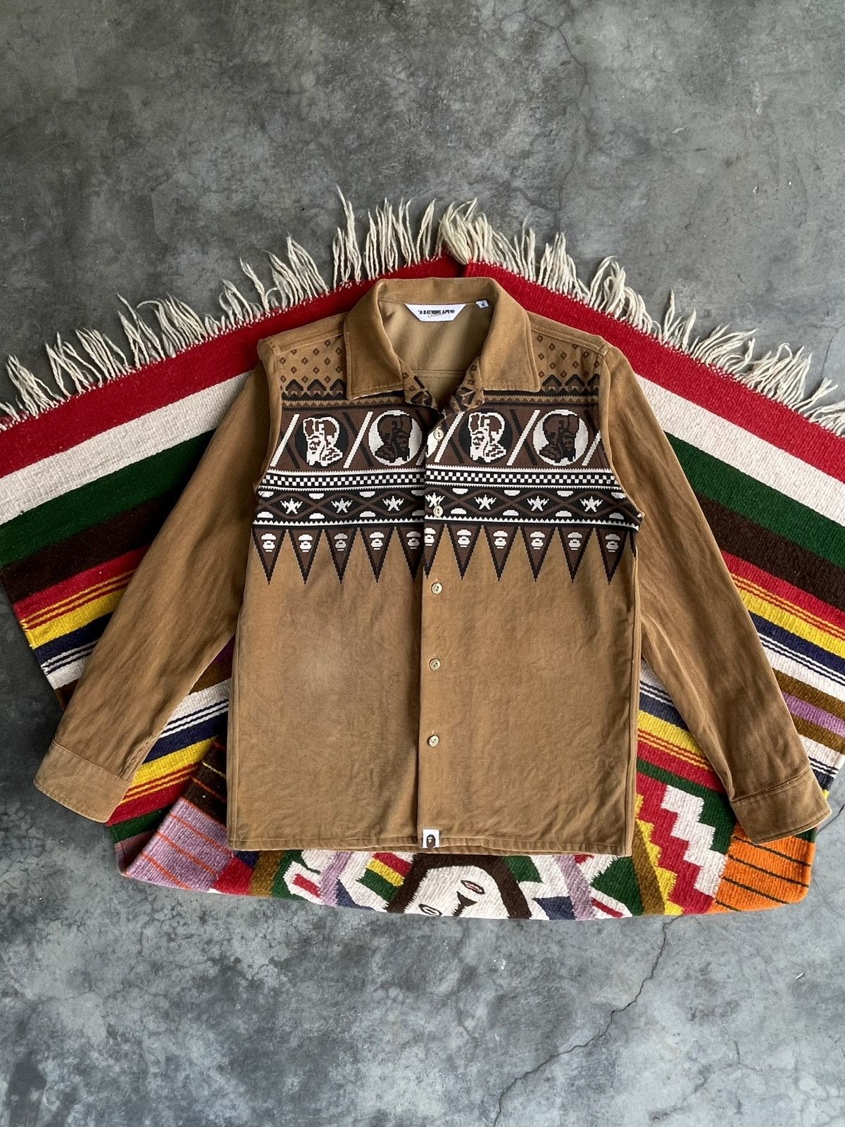 A Bathing Ape Bape Classics Corduroy Tribal Aztec