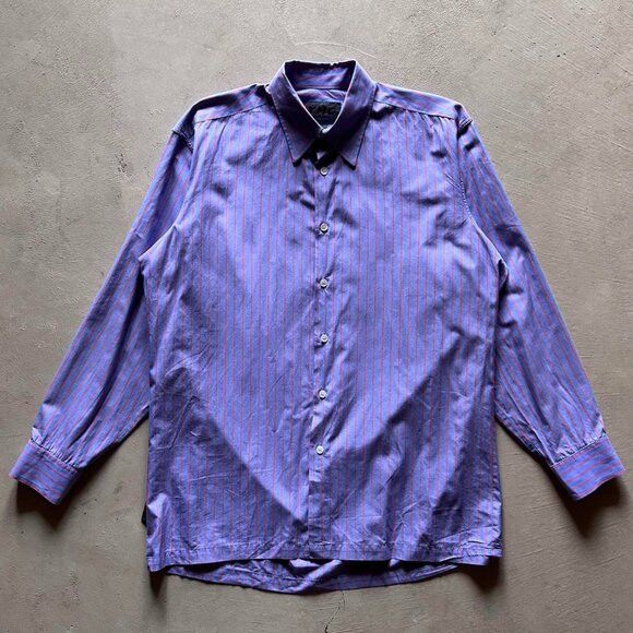 YMC ymc blue orange striped button up shirt Size US L / EU 52-54 / 3 - 1 Thumbnail