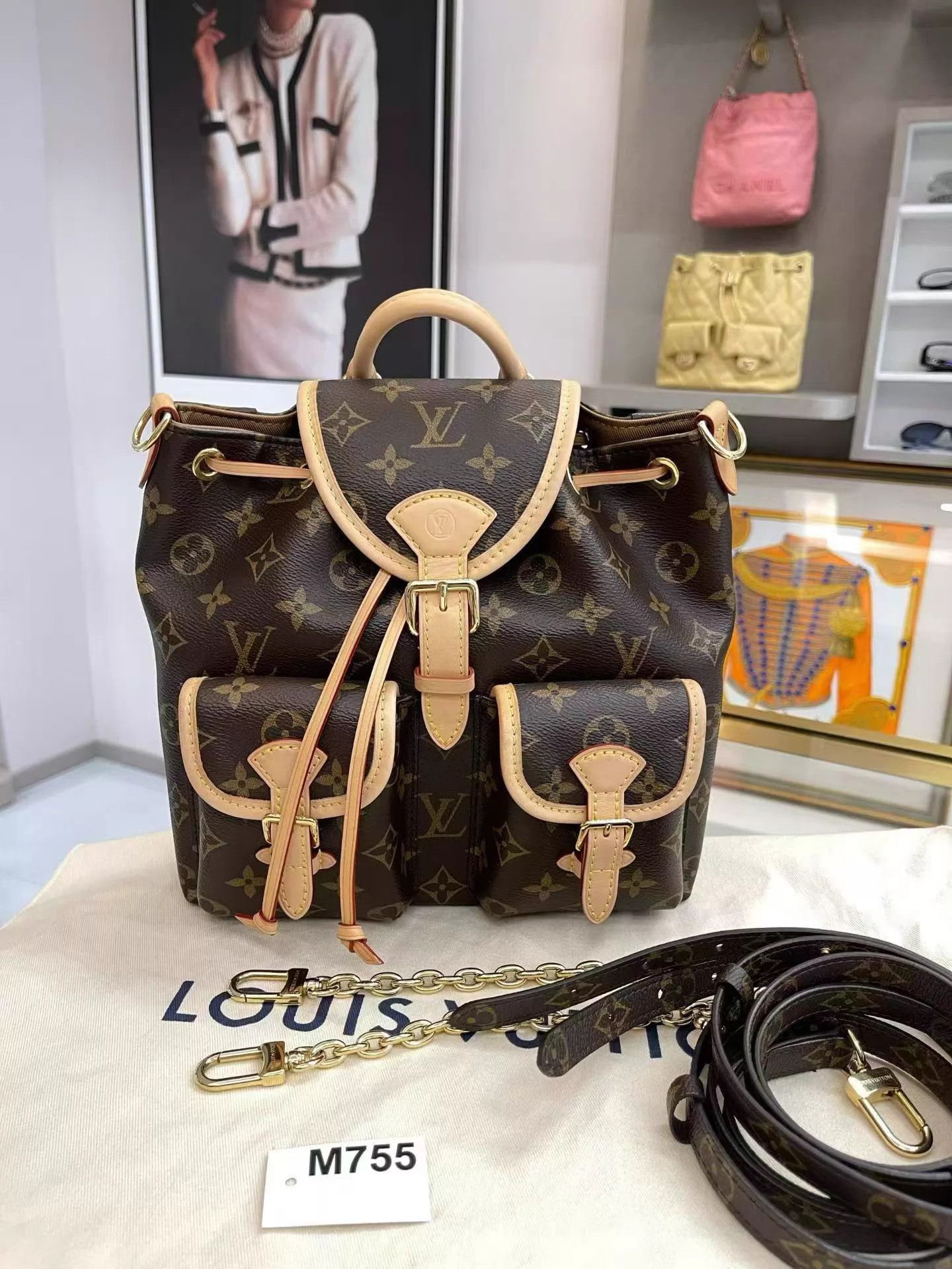 Louis Vuitton Louis Vuitton Monogram Canvas Backpack Dust Bag Size ONE SIZE - 1 Thumbnail