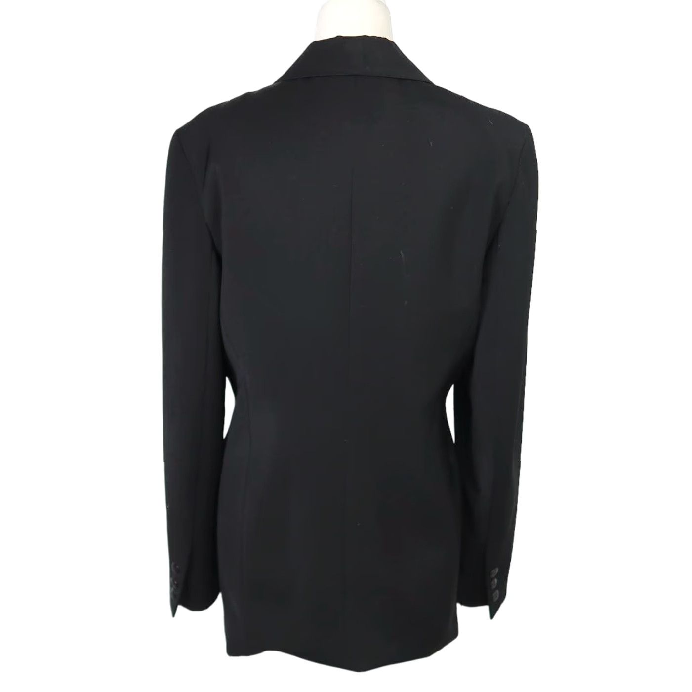 Vintage VINTAGE Votre Nom Blazer Jacket Black Microfiber Button Closure 90s Small-Medium Women Short/Mid-Length 30" Fall Spring Mens/Womens* Size S / US 4 / IT 40 - 4 Thumbnail