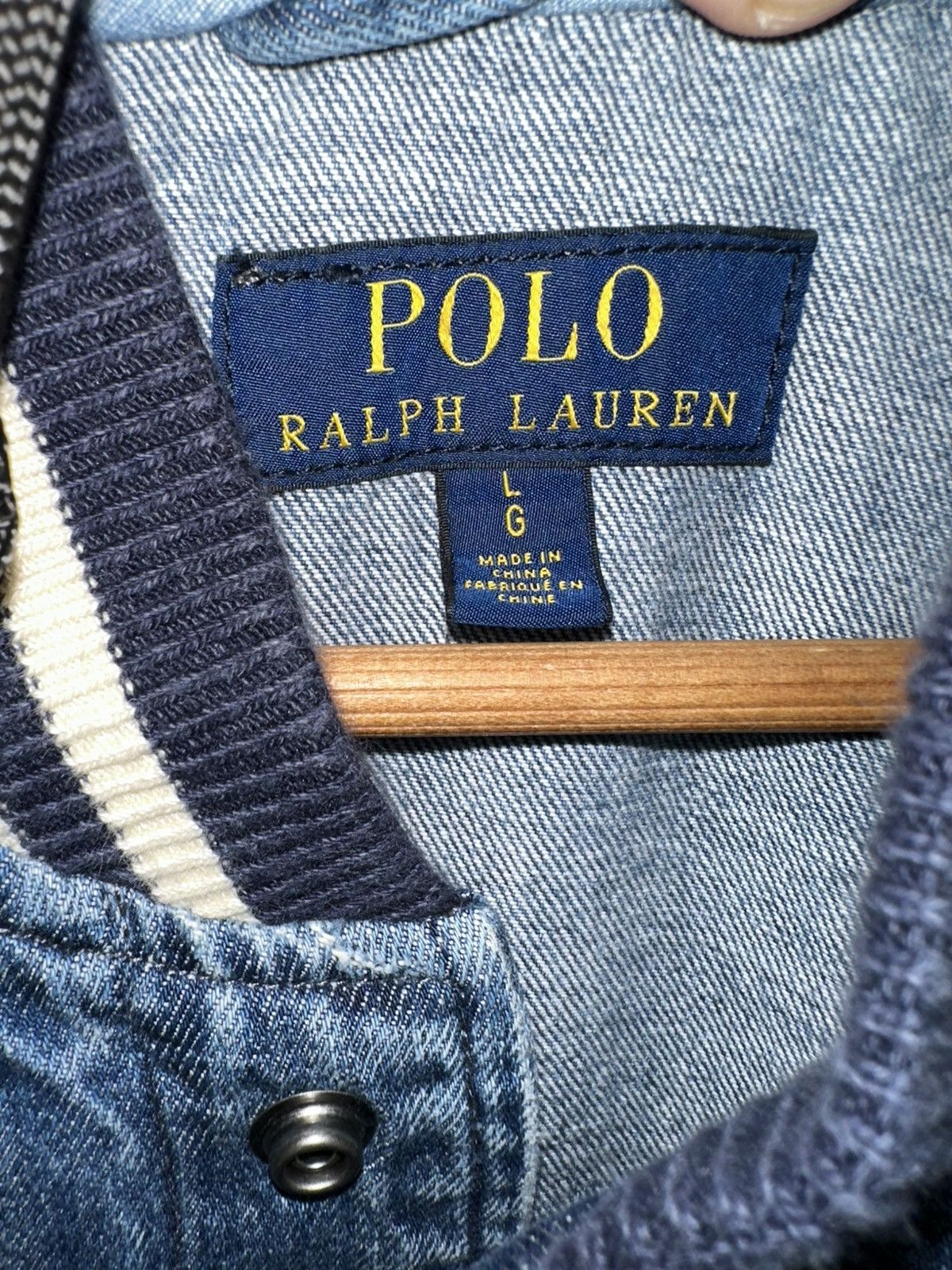 Polo Ralph Lauren Polo Ralph Lauren Denim Varsity Jacket Size US L / EU 52-54 / 3 - 8 Thumbnail