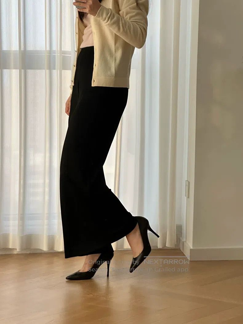 Hermes Hermes Casual Wide Leg Long Pants, Black Size 24" / US 00 / IT 34 - 3 Thumbnail