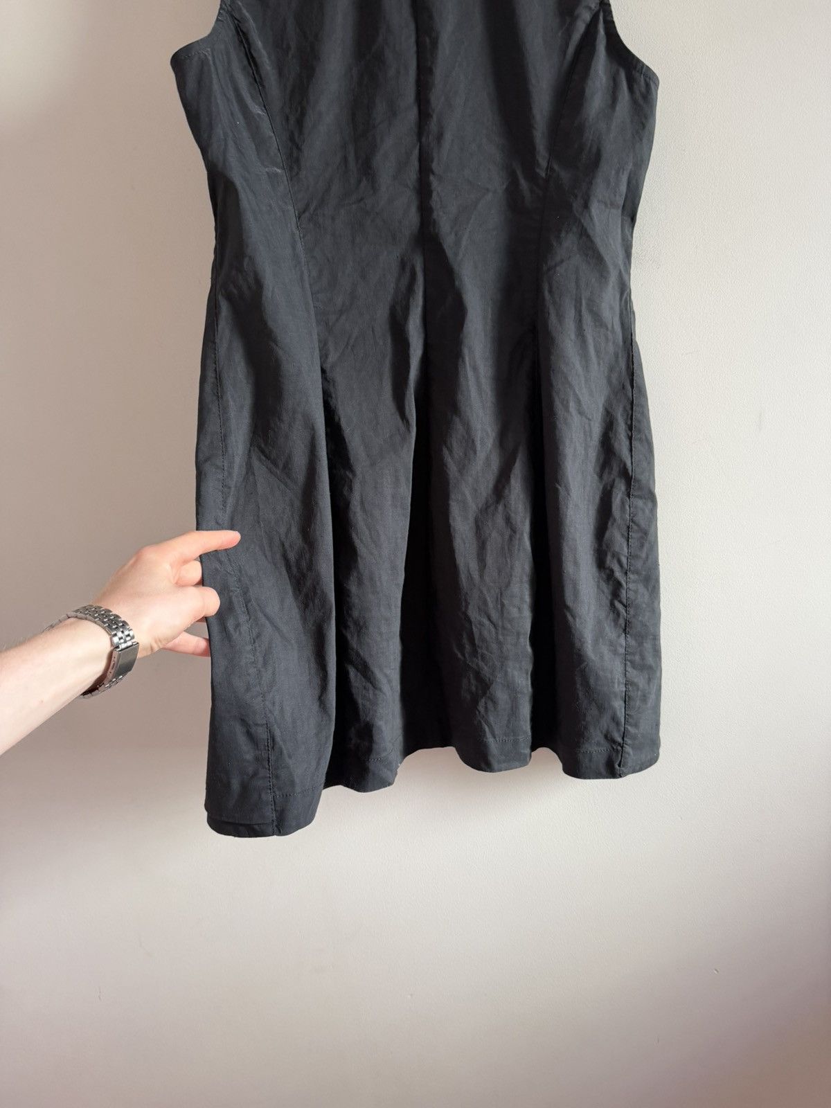 Sarah Pacini Sarah Pacini Linen Long Vest Minimalist Sleeveless Coat Size M / US 6-8 / IT 42-44 - 7 Thumbnail