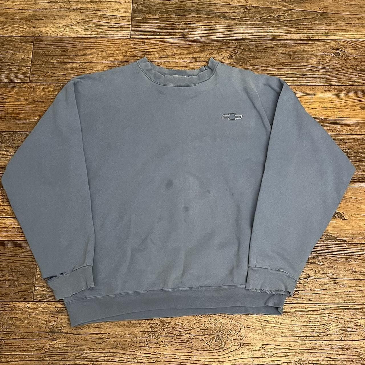 Hanes Y2K Thrashed Chevrolet Sweater Size US XL / EU 56 / 4 - 1 Thumbnail