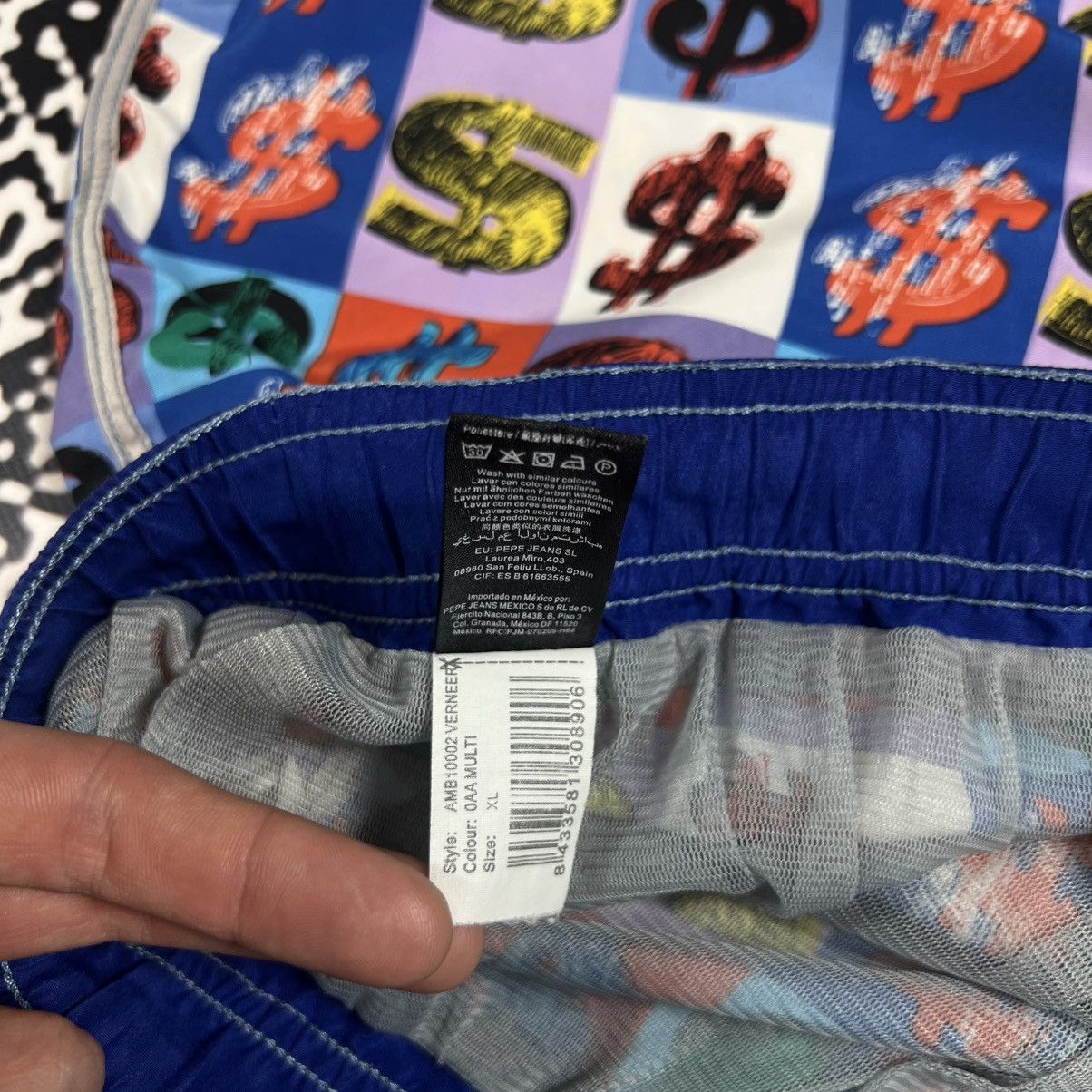 Andy Warhol Vintage Y2K Andy Warhol Dollar Logo Luxury Retro Shorts Size US 36 / EU 52 - 11 Thumbnail