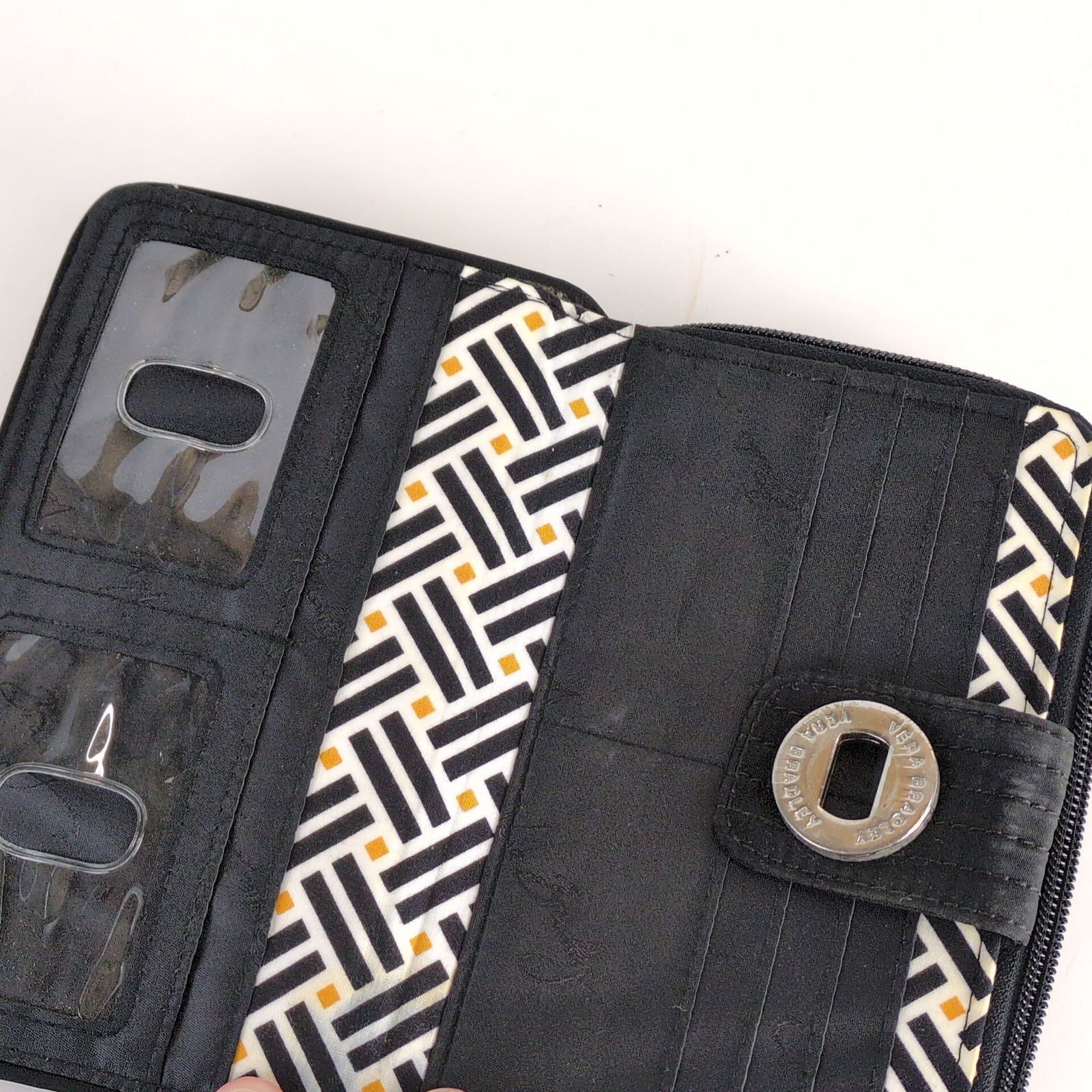 Vera Bradley Vera Bradley Classic Black Quilted Turnlock Clutch Wallet Size ONE SIZE - 3 Thumbnail