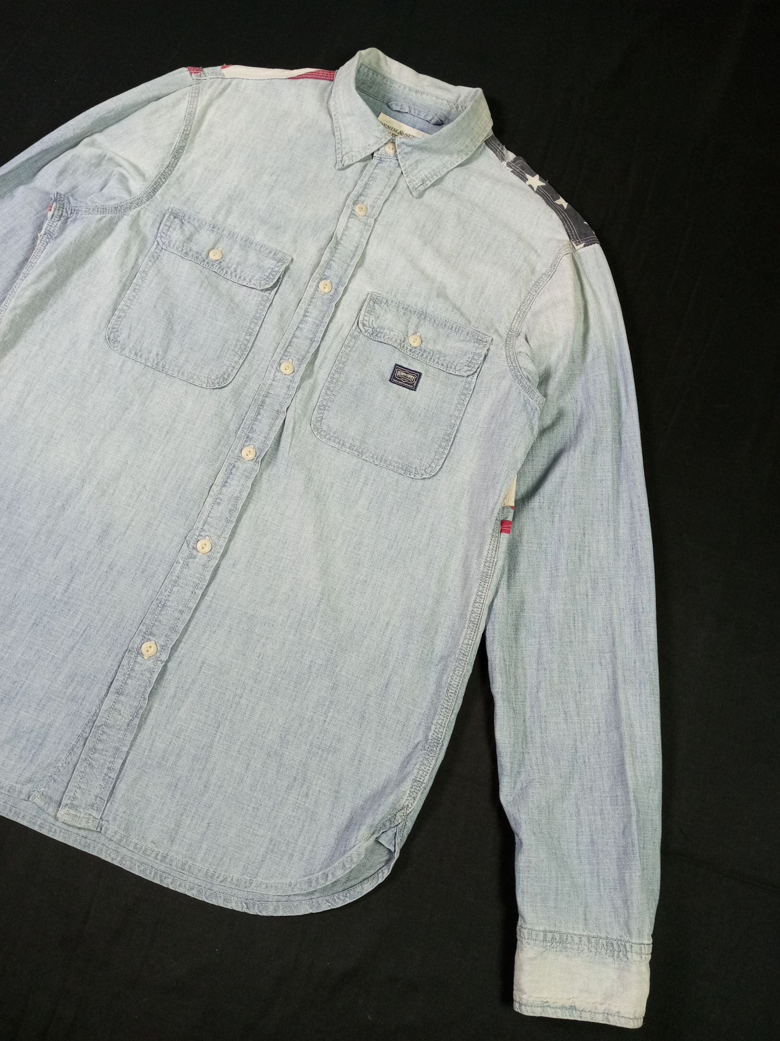 Denim & Supply Ralph Lauren Vintage Distressed Denim & Supply Patchwork American Flag Size US M / EU 48-50 / 2 - 3 Thumbnail
