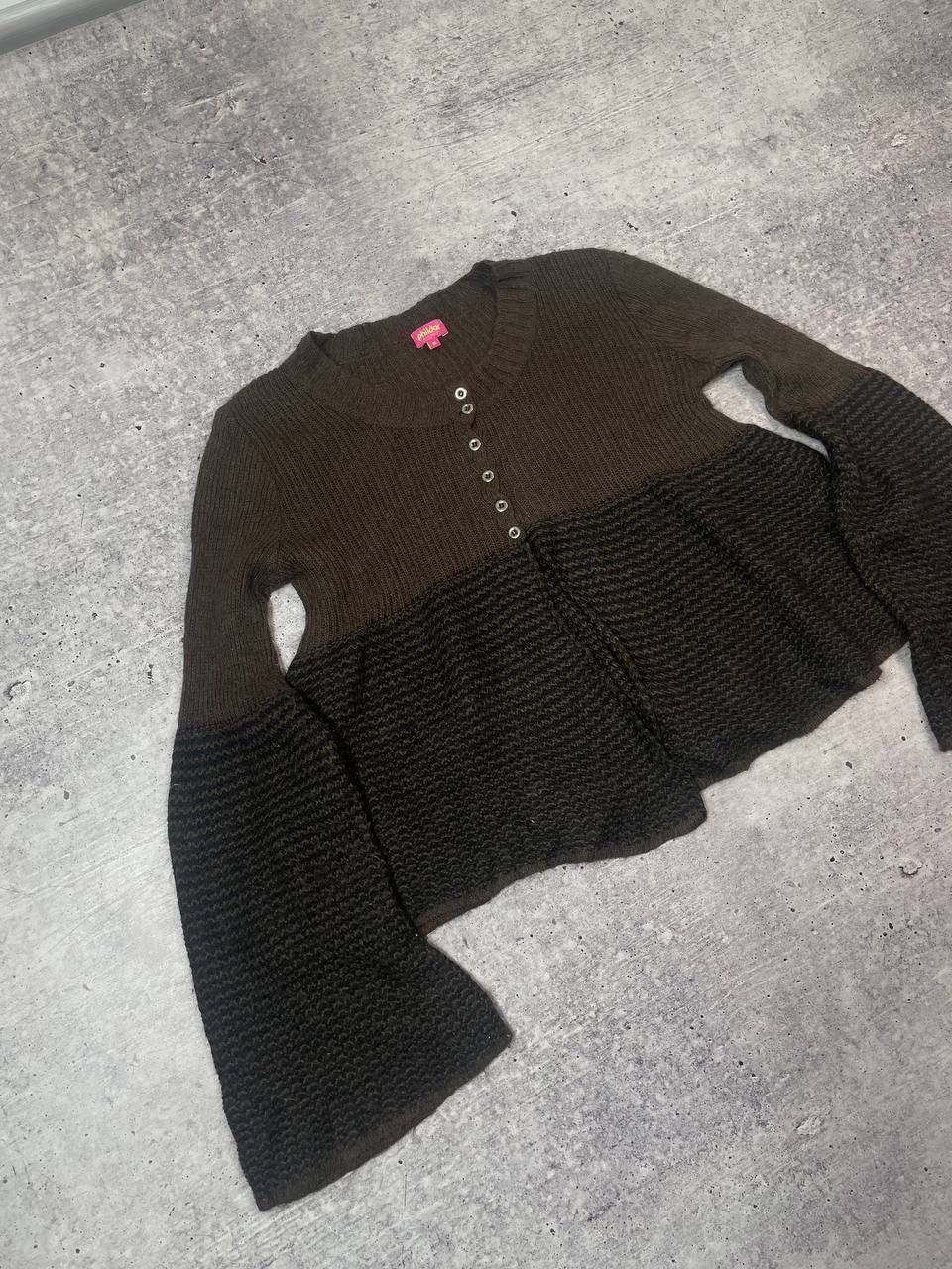 Japanese Brand Vintage Save The Queen Style Mohair Cardigan Sweater Y2K Size S / US 4 / IT 40 - 2 Thumbnail