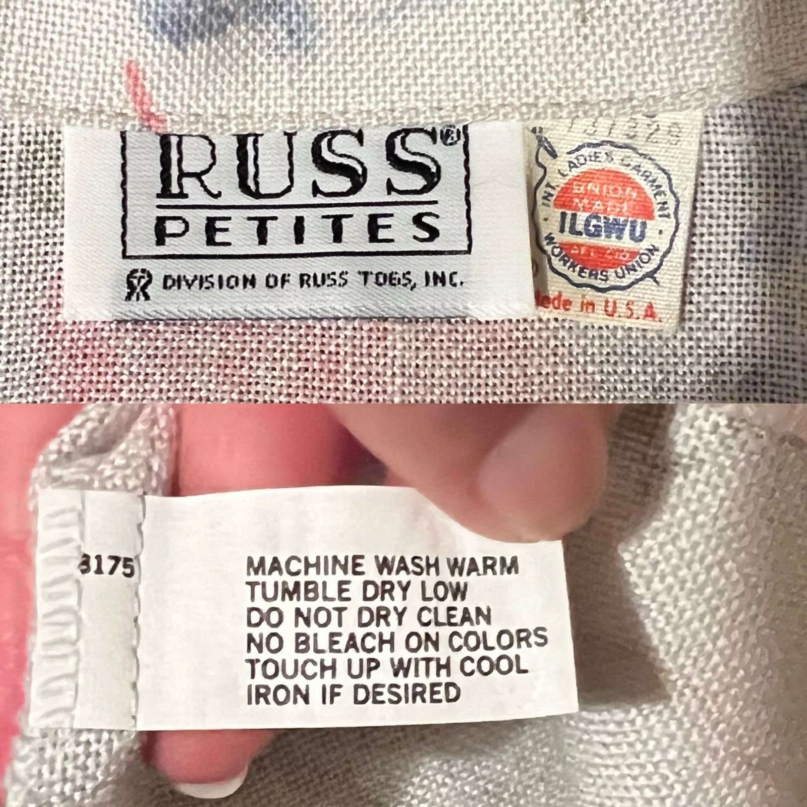 Vintage Vintage 80s Pastel Linen-Look Blazer Russ Petite’s USA MED Size M / US 6-8 / IT 42-44 - 10 Thumbnail