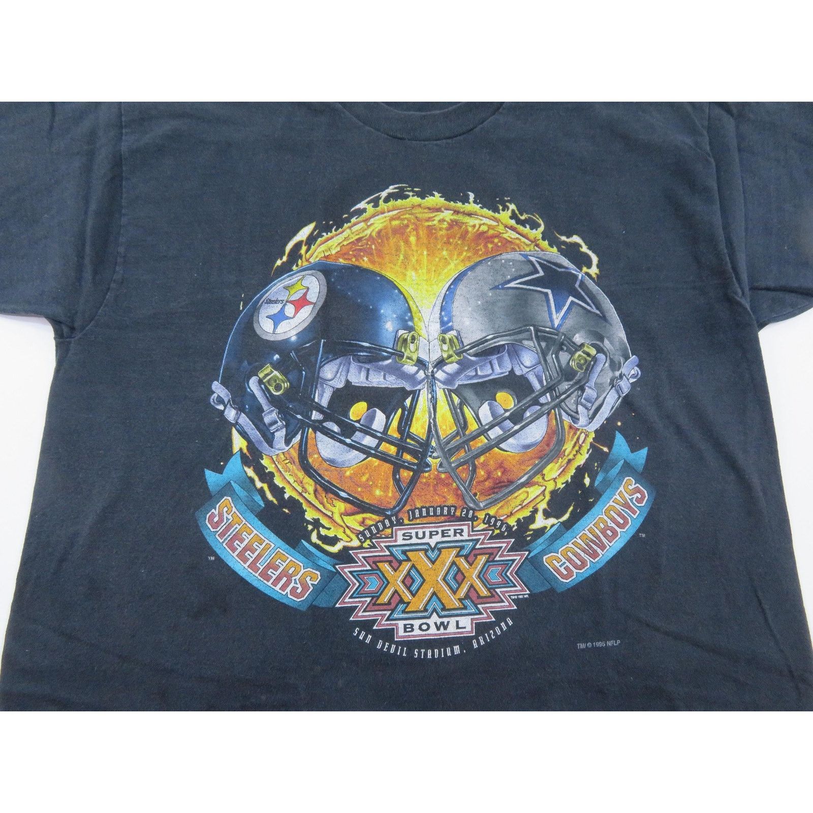 Salem Sportswear 90s Super Bowl XXX T-shirt, Dallas Cowboys vs Steelers XL Size US XL / EU 56 / 4 - 2 Thumbnail