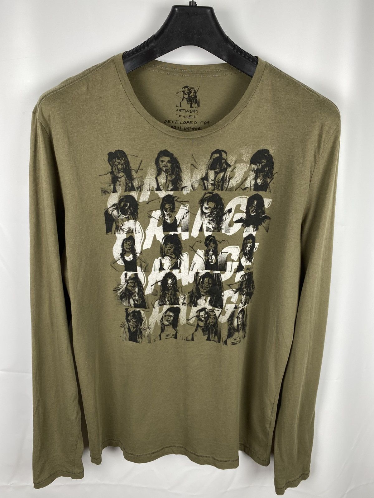 Hugo Boss Boss Orange Artwork Faces Longsleeve Tee Rare Men size XL Size US XL / EU 56 / 4 - 1 Thumbnail