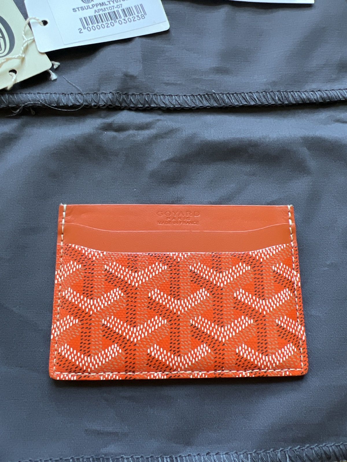 image of Goyard Saint Sulpice Card Holder In Color Orange, Men's