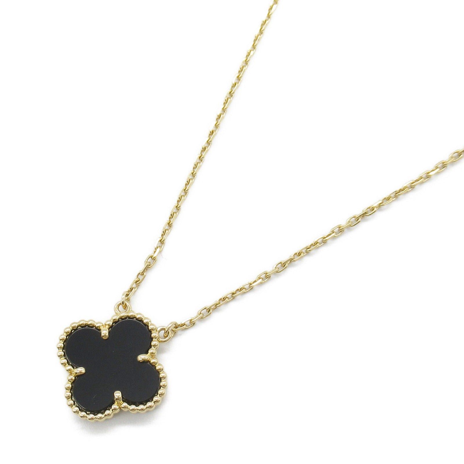 Van Cleef & Arpels Van Cleef Arpels Alhambra Onyx Necklace K18 (Yellow Gold) Black Size ONE SIZE - 1 Thumbnail