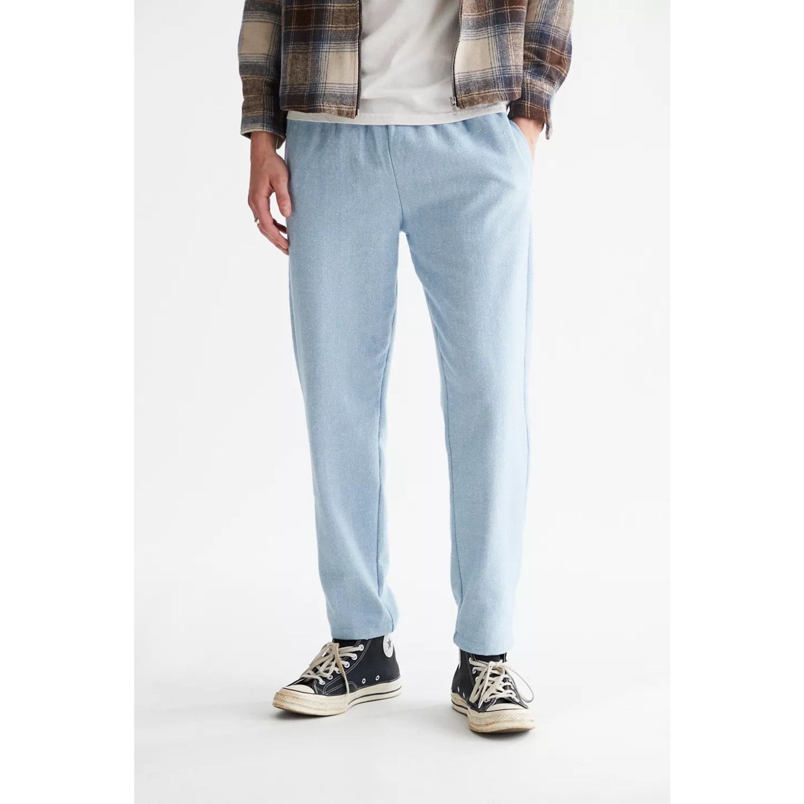 Other Cookman Chef Pants Tweed Herringbone Sky Elastic Waist XL Size US 33 - 2 Thumbnail