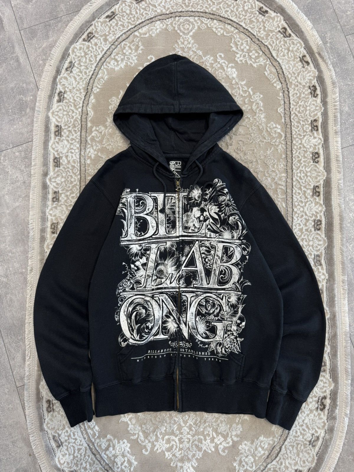 Billabong VINTAGE Y2K BIG LOGO "BILLABONG" ZIP UP HOODIE Size US S / EU 44-46 / 1 - 1 Thumbnail
